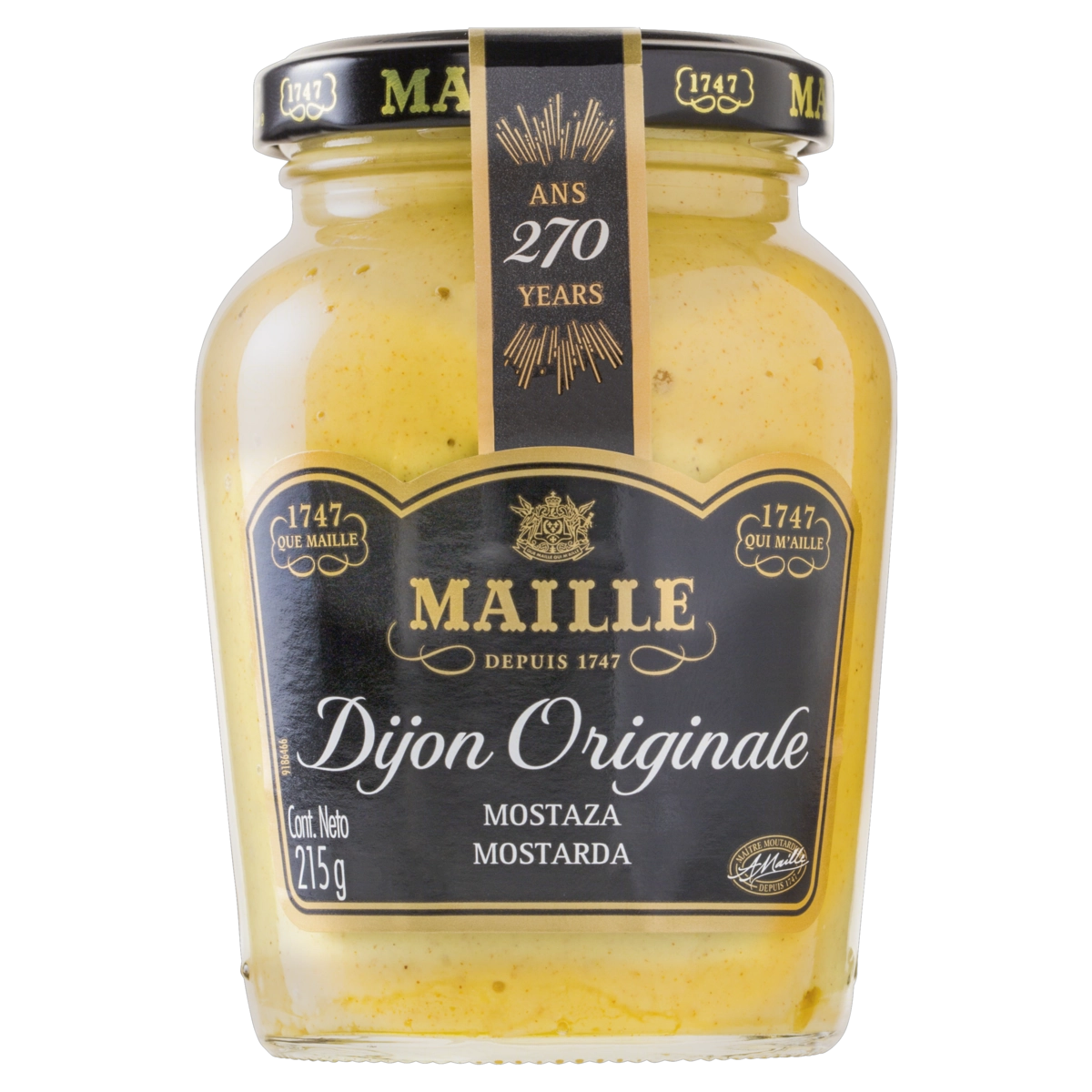 Mostarda Dijon Original Maille Vidro 215g