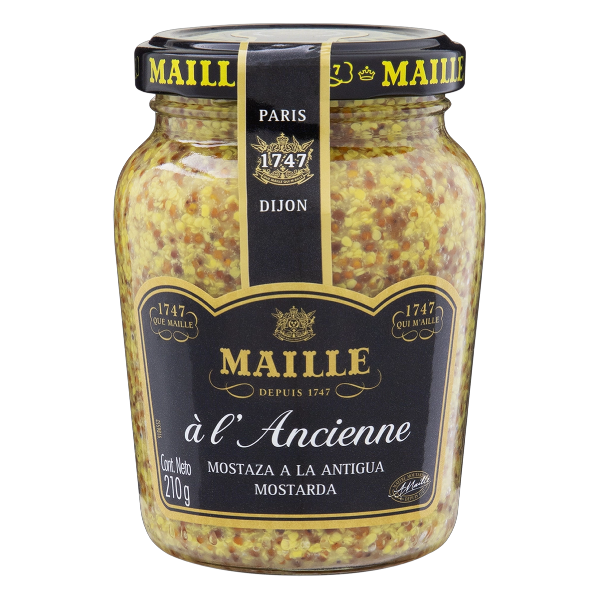 Mostarda Em Grãos Com Vinho Branco Maille Vidro 210g