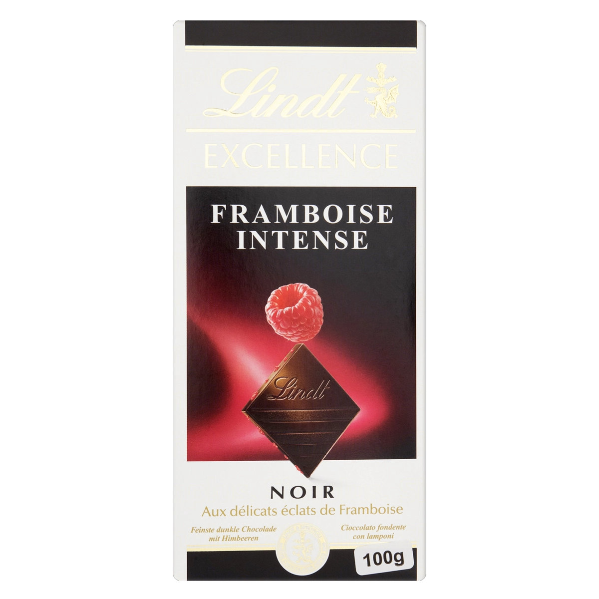 Chocolate Meio Amargo com Framboesa Lindt Excellence Caixa 100g