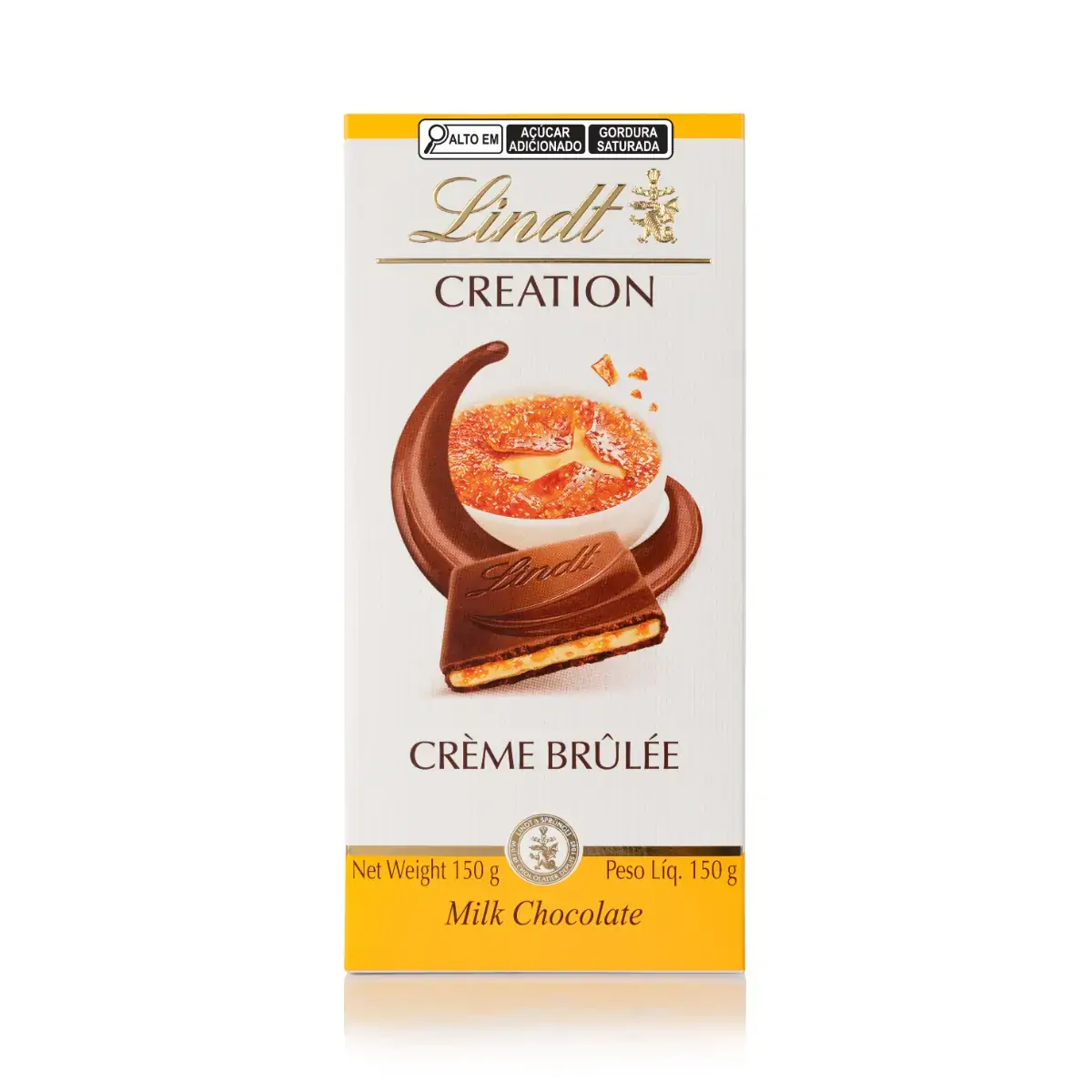 Chocolate Ao Leite Recheio Cremoso Com Pedaços De Biscoito E Açúcar Caramelizado Lindt Creation Caix