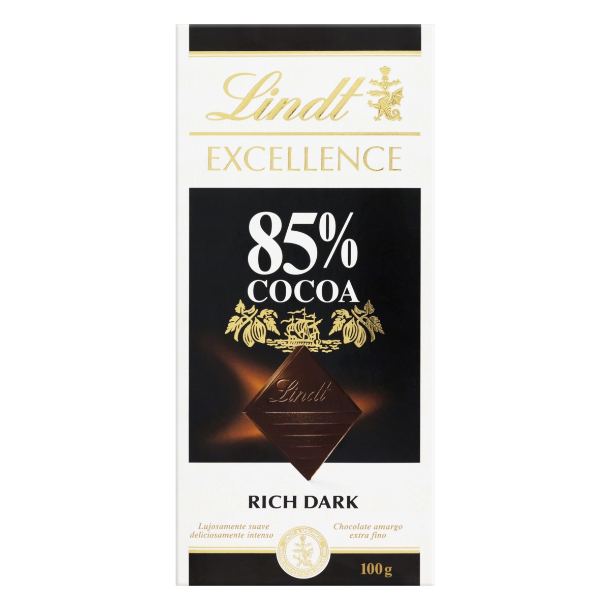 Chocolate Francês Amargo 85 Cacau Lindt Excellence Caixa 100g