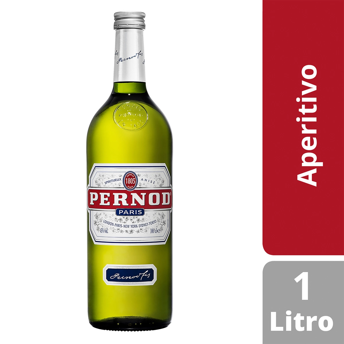 Aperitivo De Anis Pernod Garrafa 1l