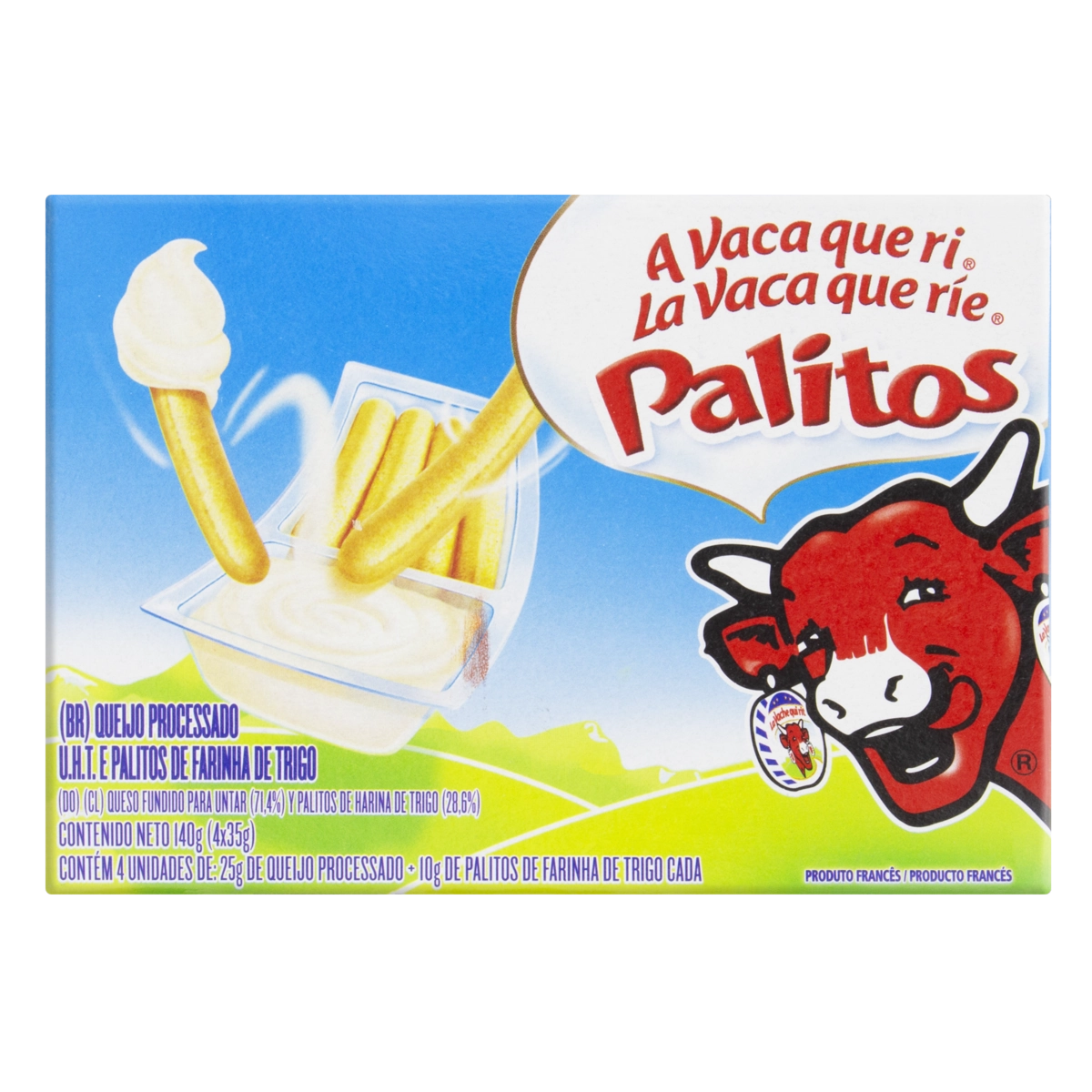 Queijo Processado Uht Palito A Vaca Que Ri 140g 4 Unidades
