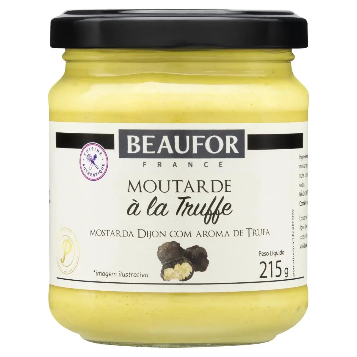 Mostarda Dijon Com Aroma De Trufa Beaufor Vidro 215g