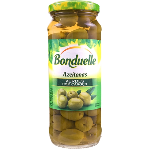 Azeitona Verde Em Conserva Com Caroço Bonduelle Vidro 200g