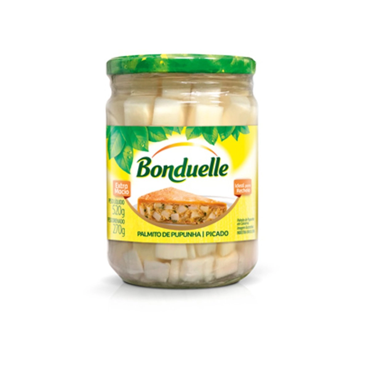 Palmito Pupunha BONDUELLE Picado 520g