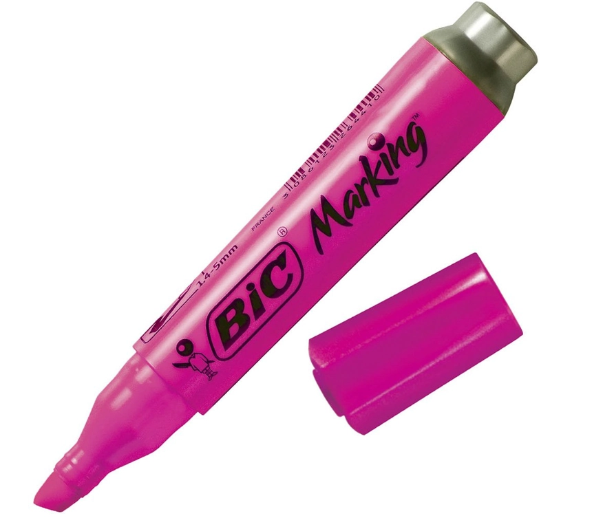 Caneta Marca Texto Bic Marking Rosa