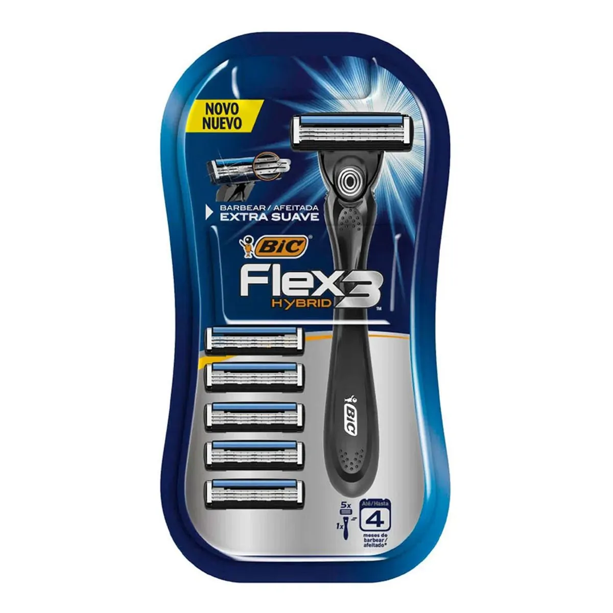 Aparelho Barbeador Bic Flex 3 Hybrid Ex. Suave + 5 Cargas 968722