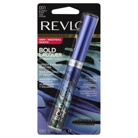 Revlon Bold Lacquer Grow Luscious Length Volume Mascara Nwp Blackest Black 0.24 Oz