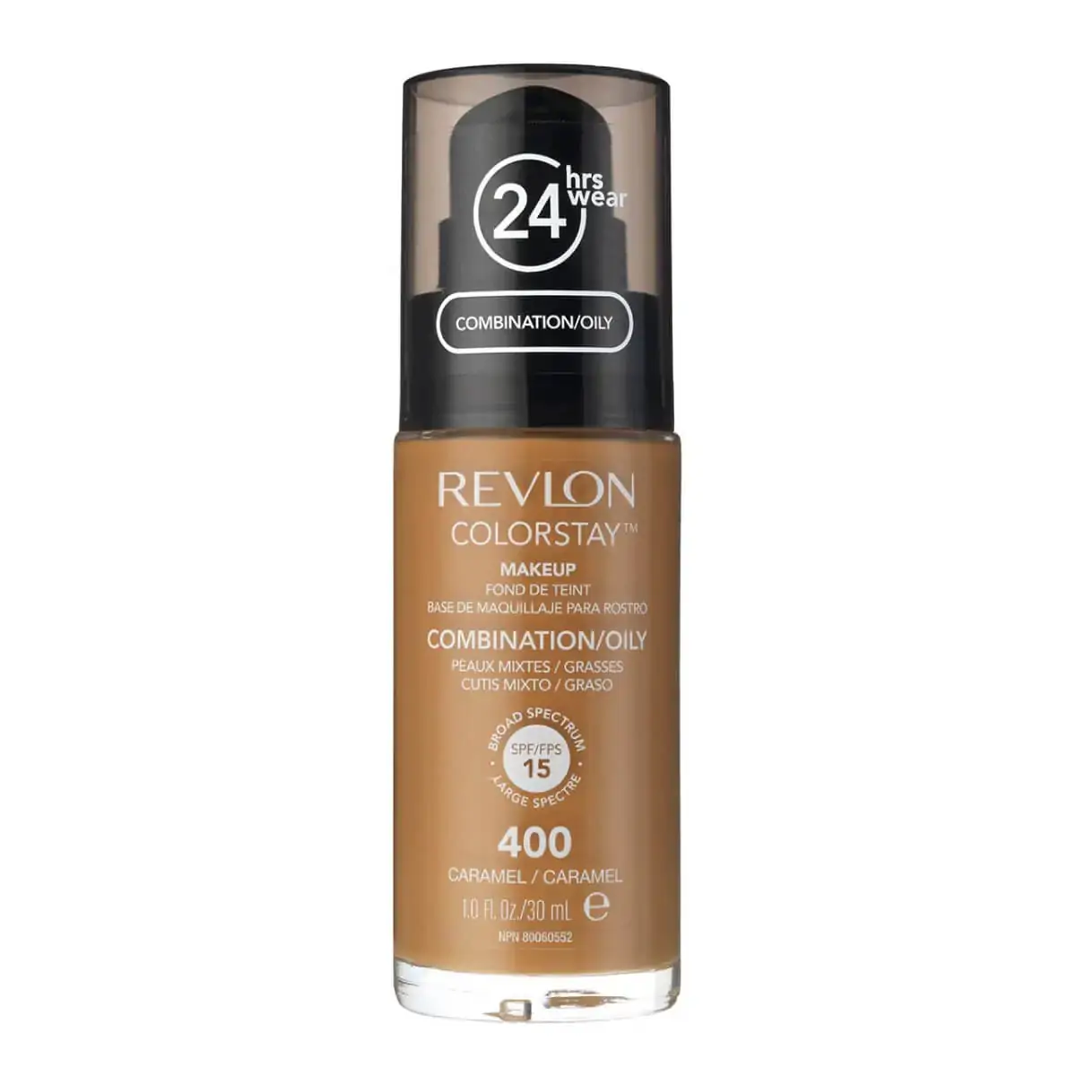 Revlon Base Liq Pump Clst Comb/oily Caramel