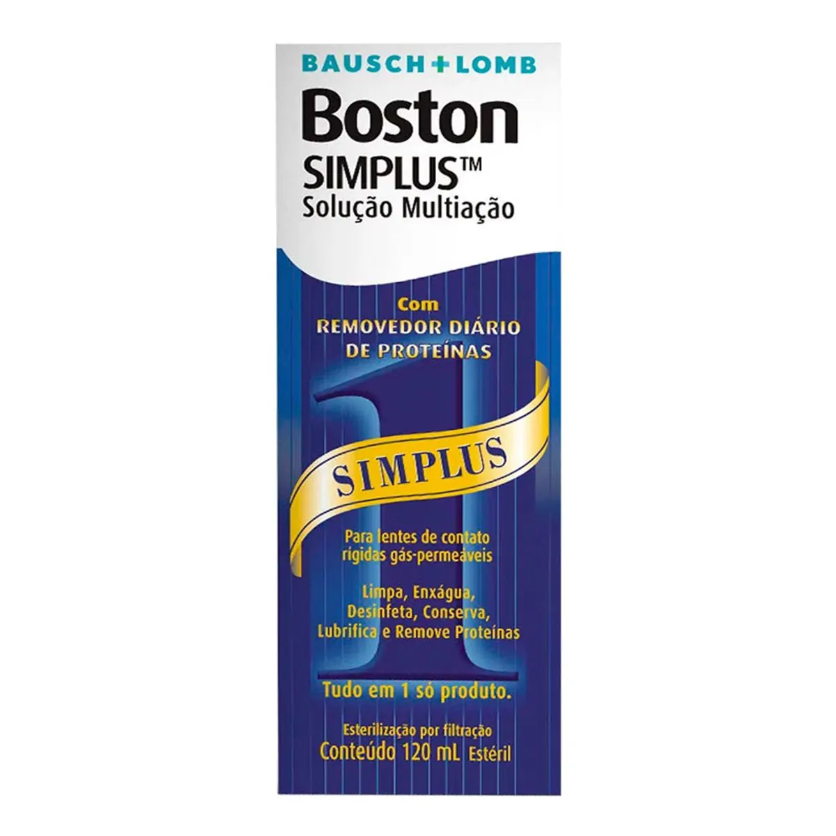 Solução para Lente de Contato Boston Simplus Frasco 120 ml