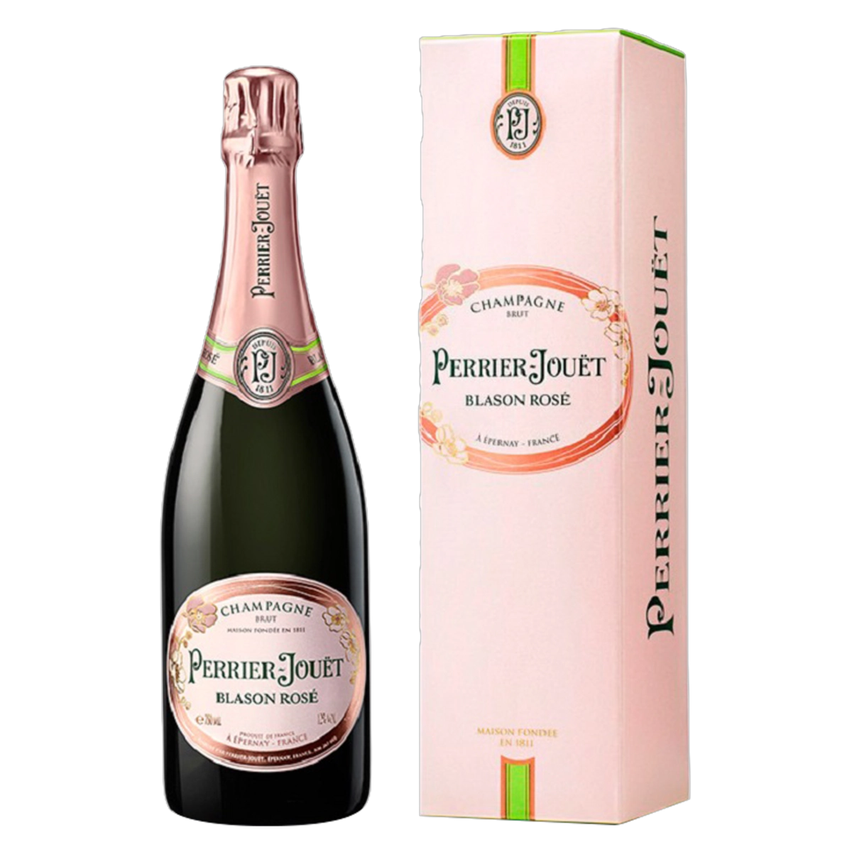 Champagne Francês Rosé Brut Perrier Jouët Chardonnay Pinot Noir Pinot Meunier Epernay Garrafa 750ml