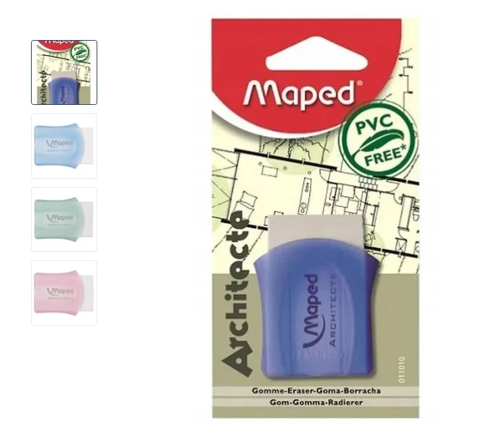Hobbycraft Maped Architect Eraser Rubber Art Stationary Supplies Accessories