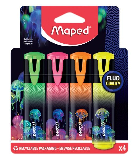 Caneta Marca Texto Deepsea Paradise 4un 740710 Maped
