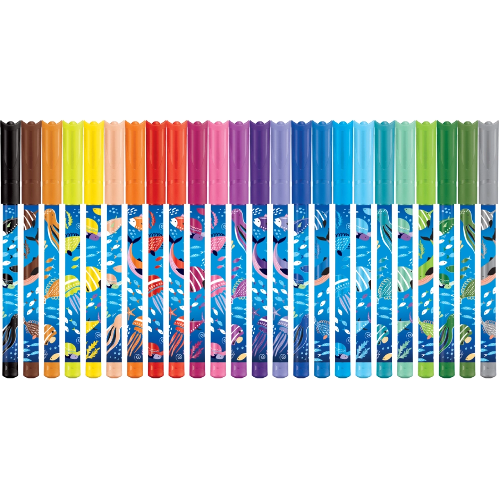 Caneta Hidrografica Colopeps Ocean Decorada 24 Cor