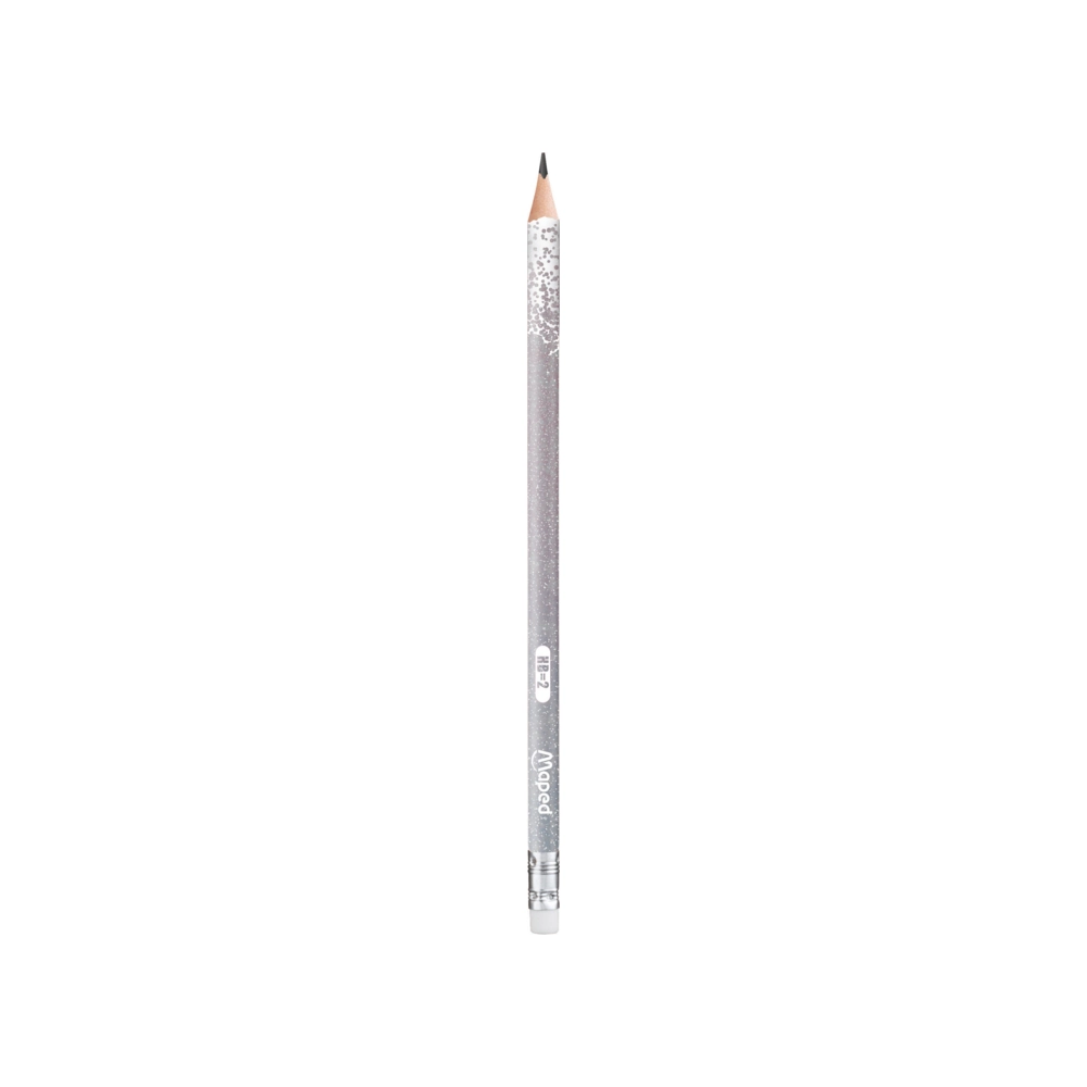 Lapis Grafite Hb Blackpeps Glitter Borracha Blister 851803 Maped