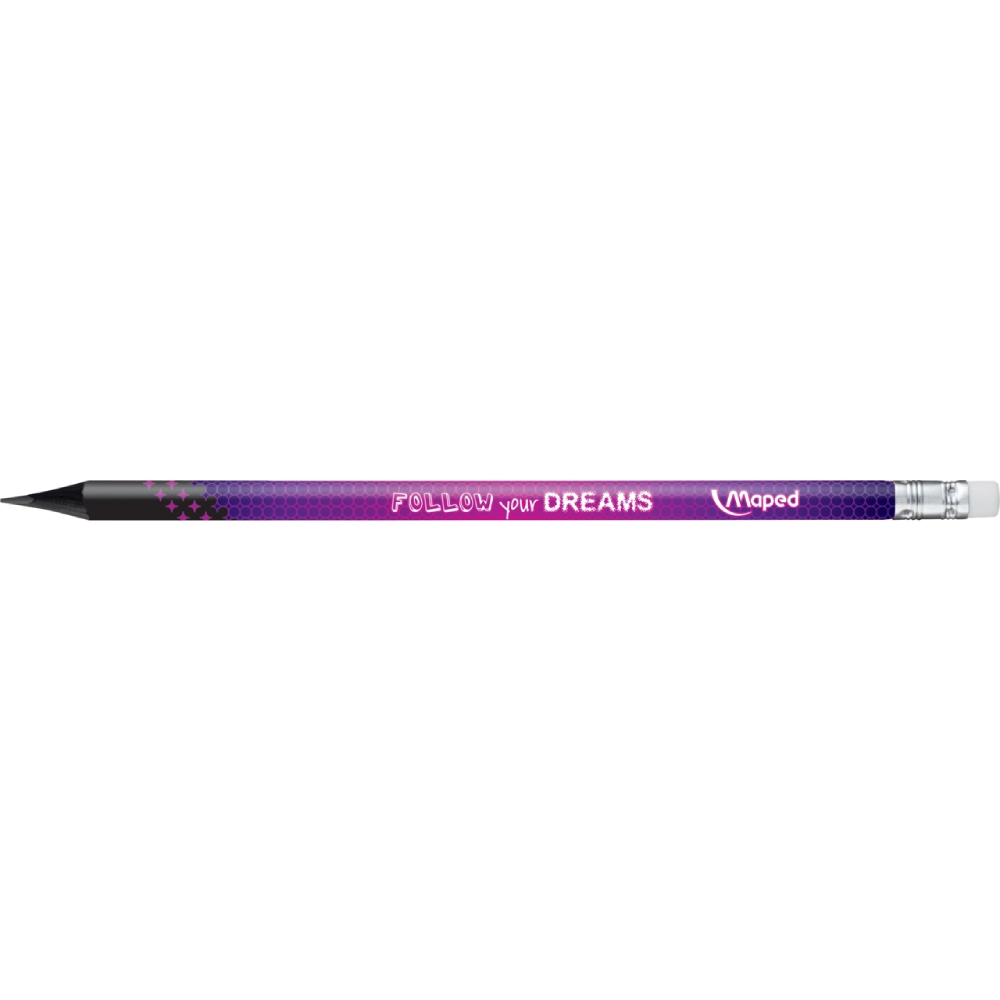 Lapis Grafite Hb Blackpeps Energy Com Borracha Blister 852000 Maped