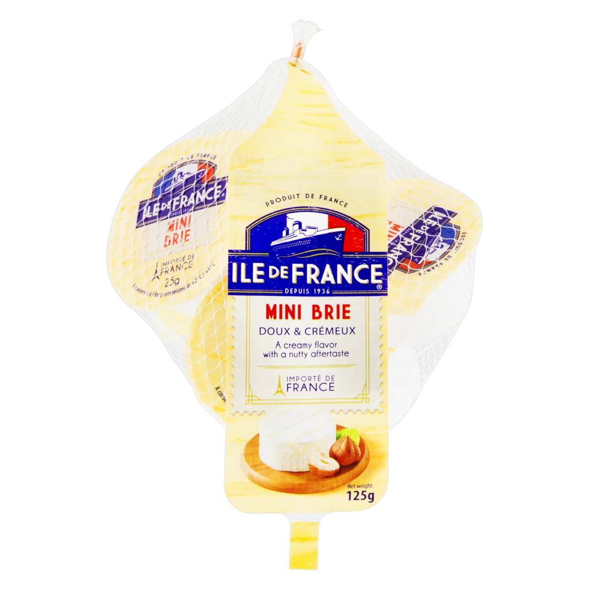 Queijo Mini Brie Ile de France 125g 5 Unidades