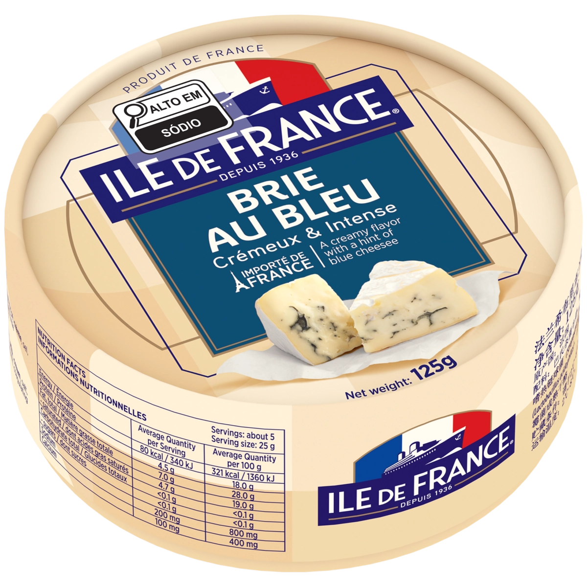 Queijo Brie Au Bleu Ile De France 125g
