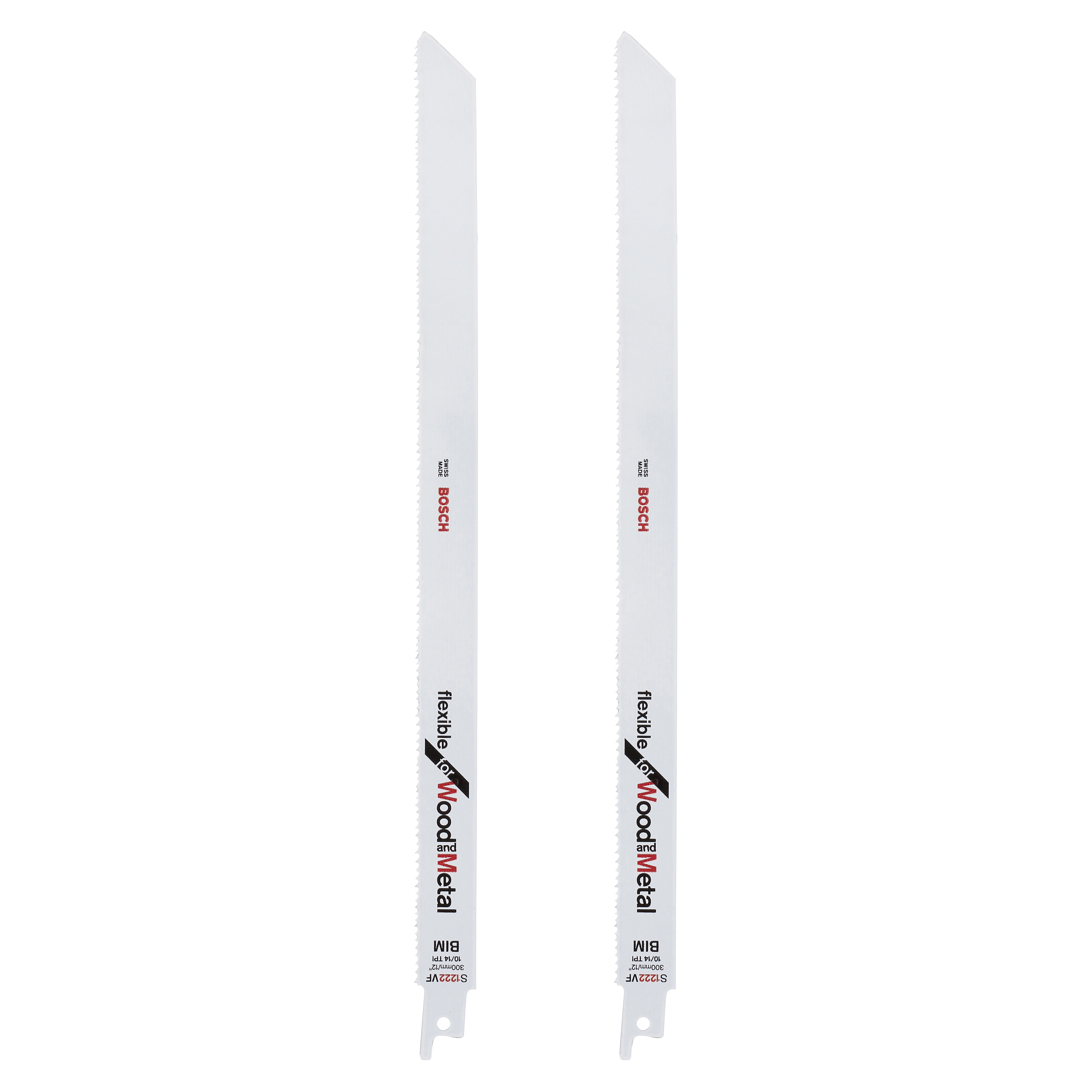 Lâminas de Serra Sabre para Madeira com Pregos e Plásticos 3-10mm 10-14D S1222VF 2 Peças Bosch