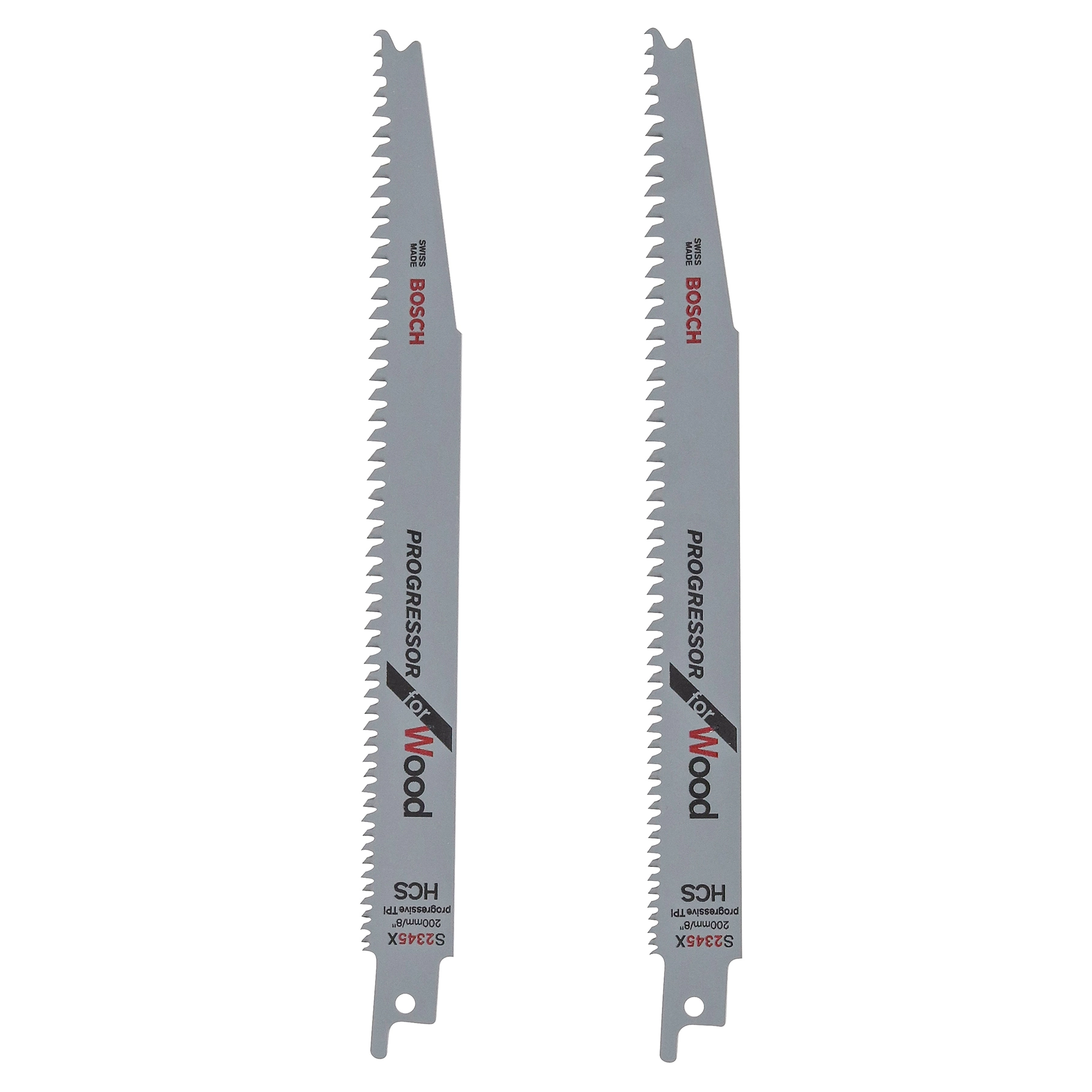 Lâminas de Serra Sabre para Madeira de Lei e Macia 6-60mm S2345 2 Peças Bosch