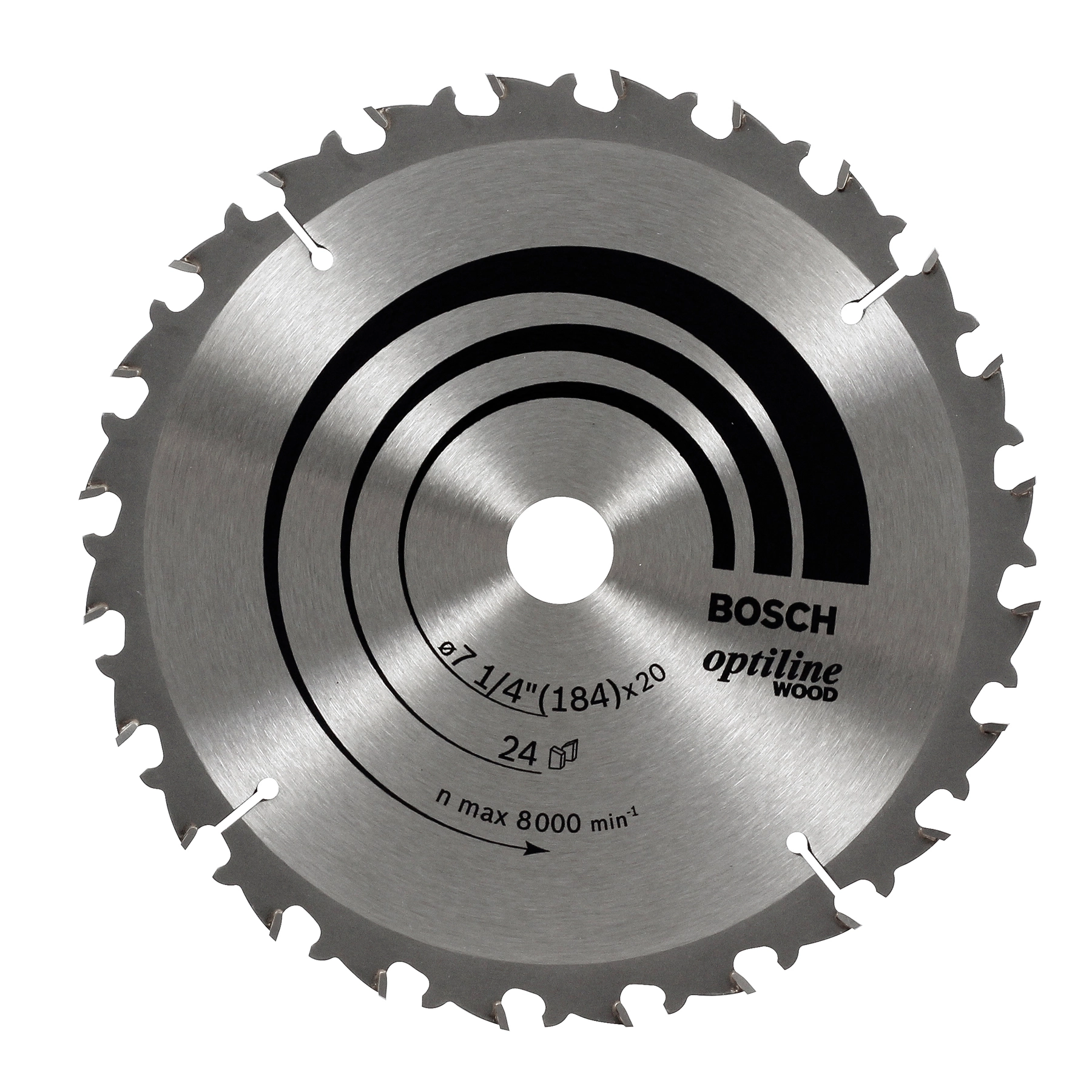 Disco de Serra Circular para Madeira 184x20mm 24 dentes Bosch