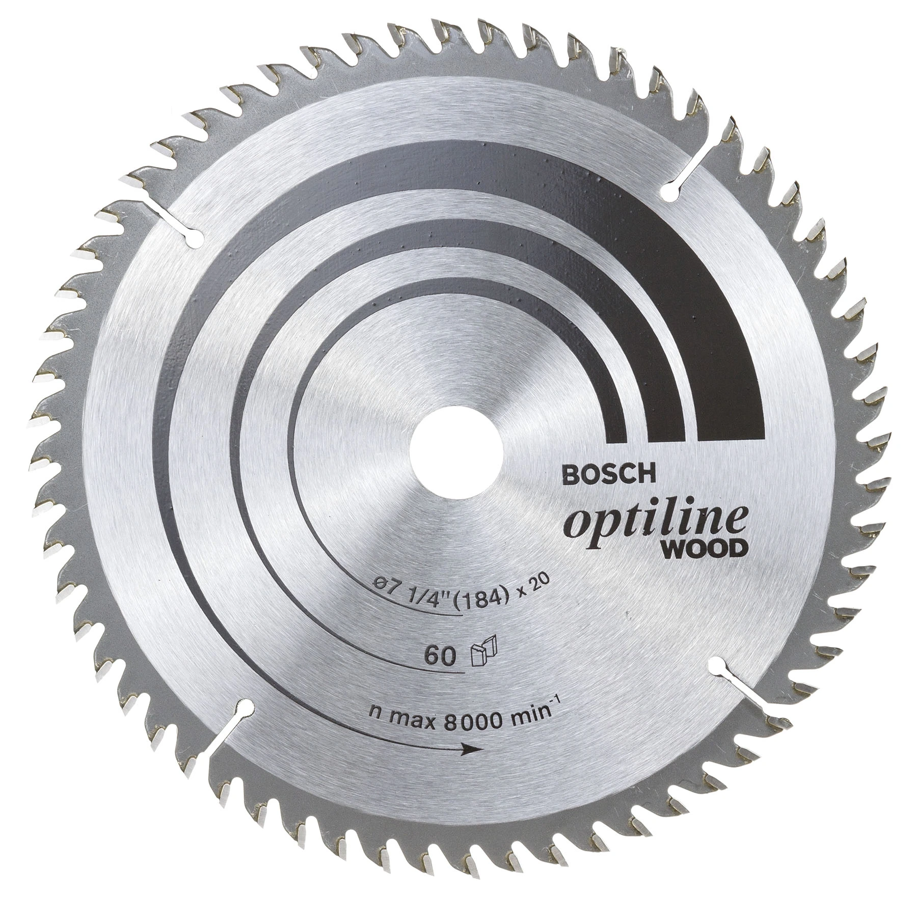 Disco de Serra Circular para Madeira 184x20mm 60 dentes Bosch