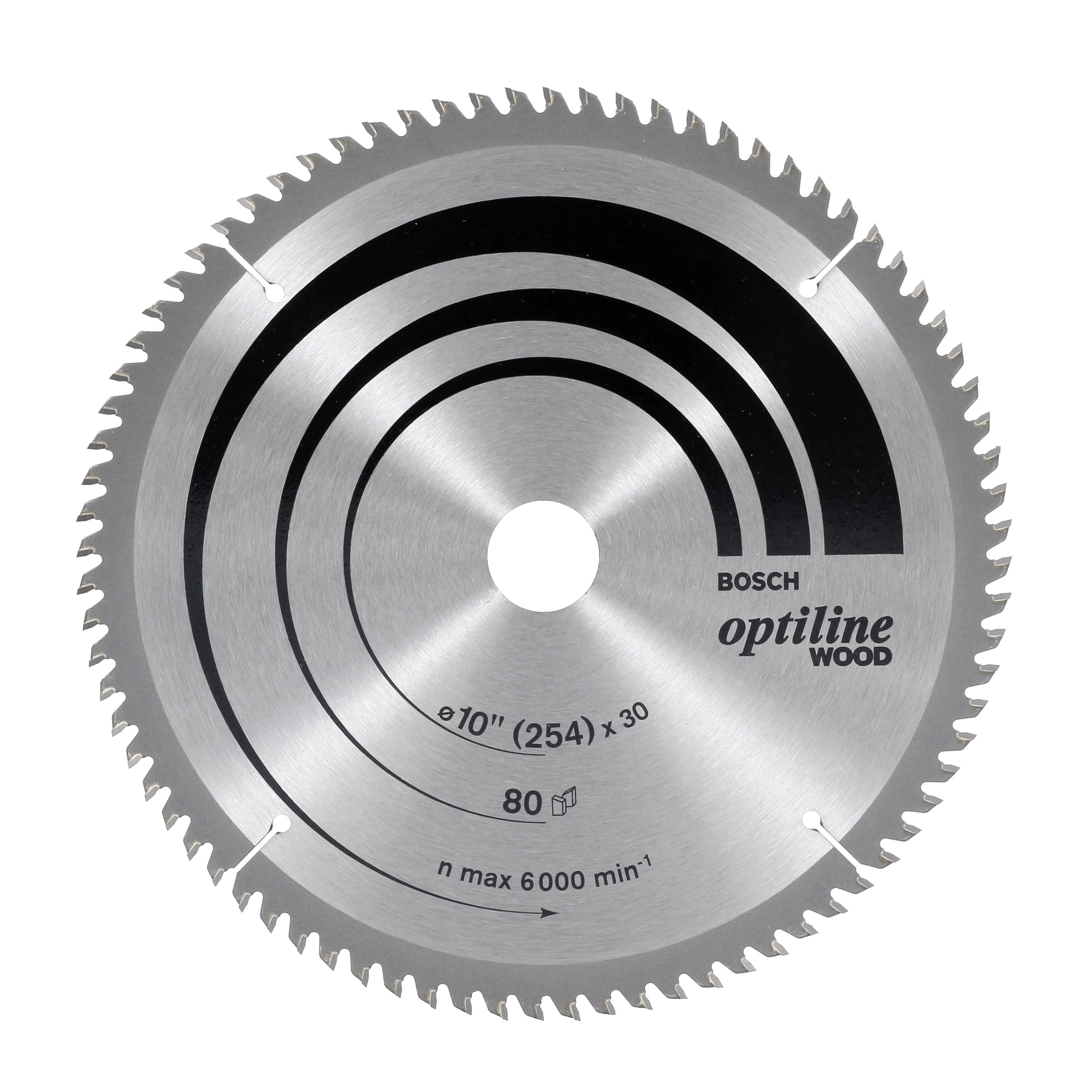 Disco de Serra Circular para Madeira 250x25,4mm 80 dentes Bosch