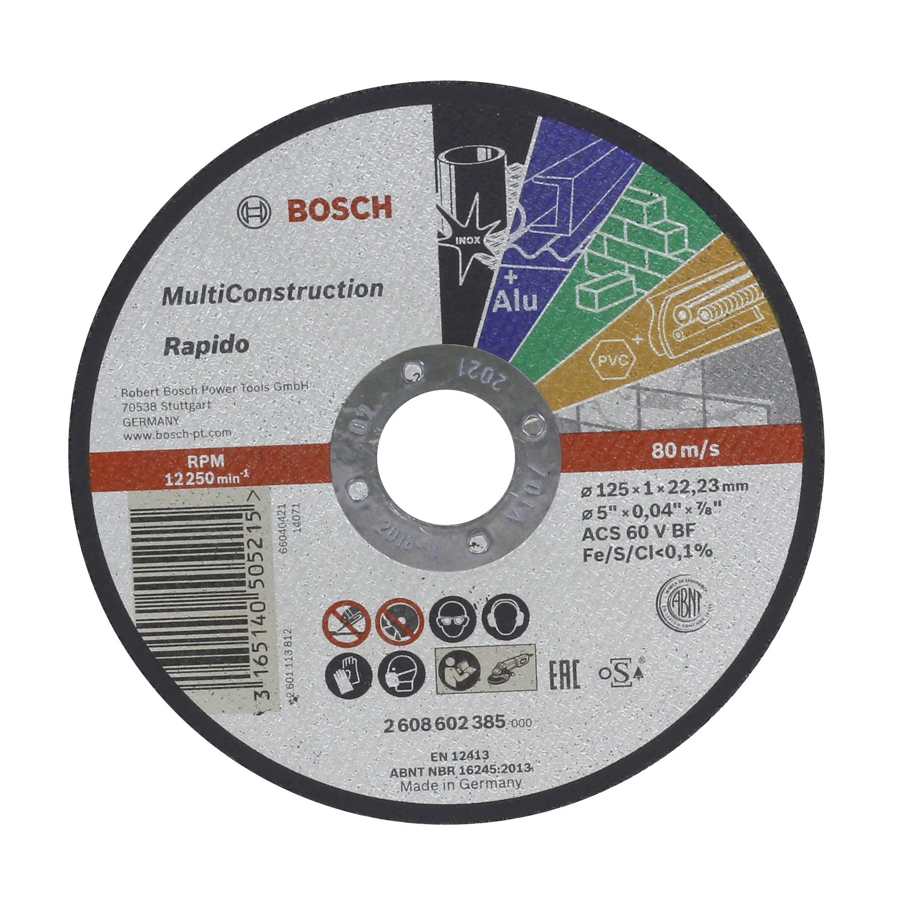 Disco de Corte para Multimaterial 125x1x22,23mm Bosch