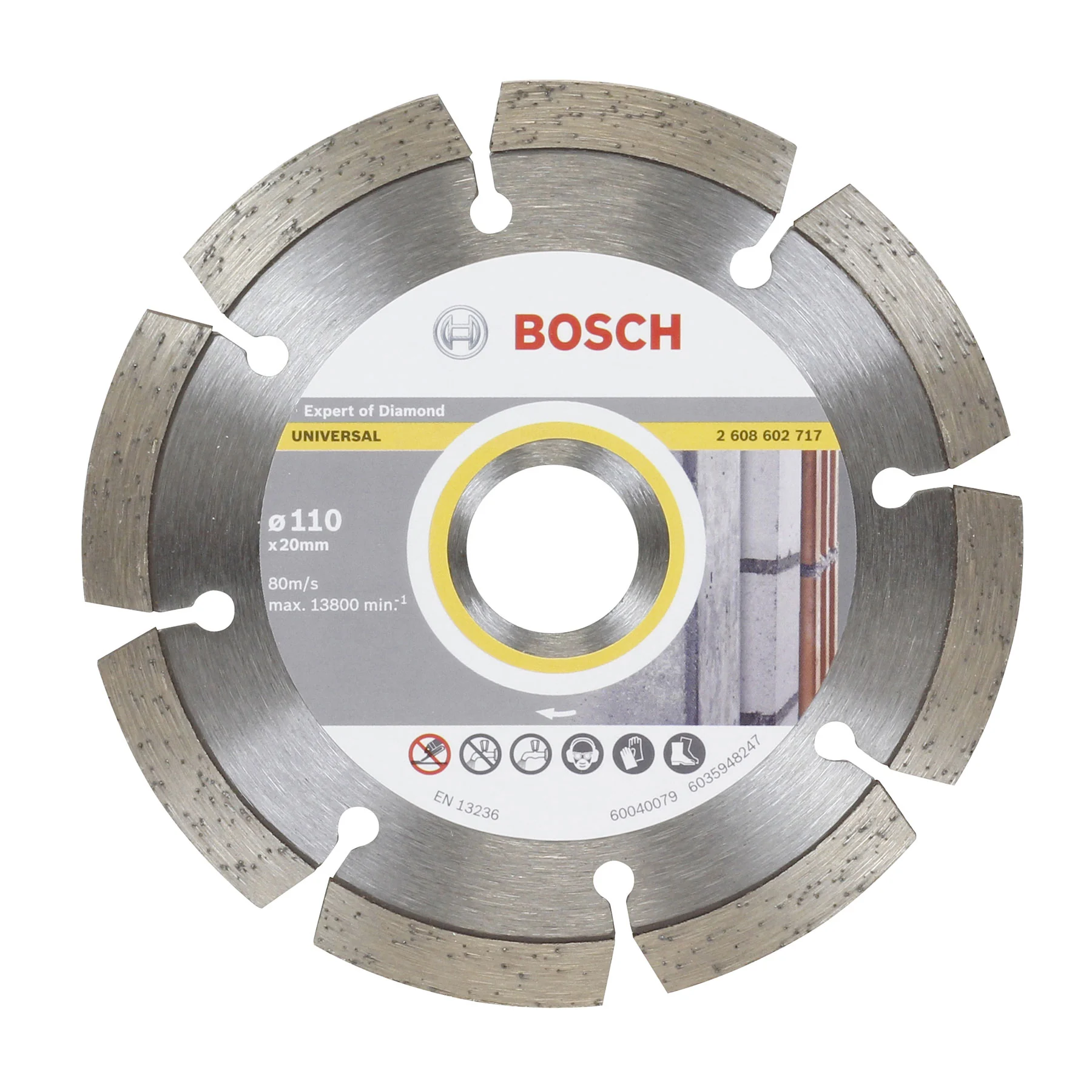 Disco Bosch Diamantado Segmentado Universal 608602717000 Prata
