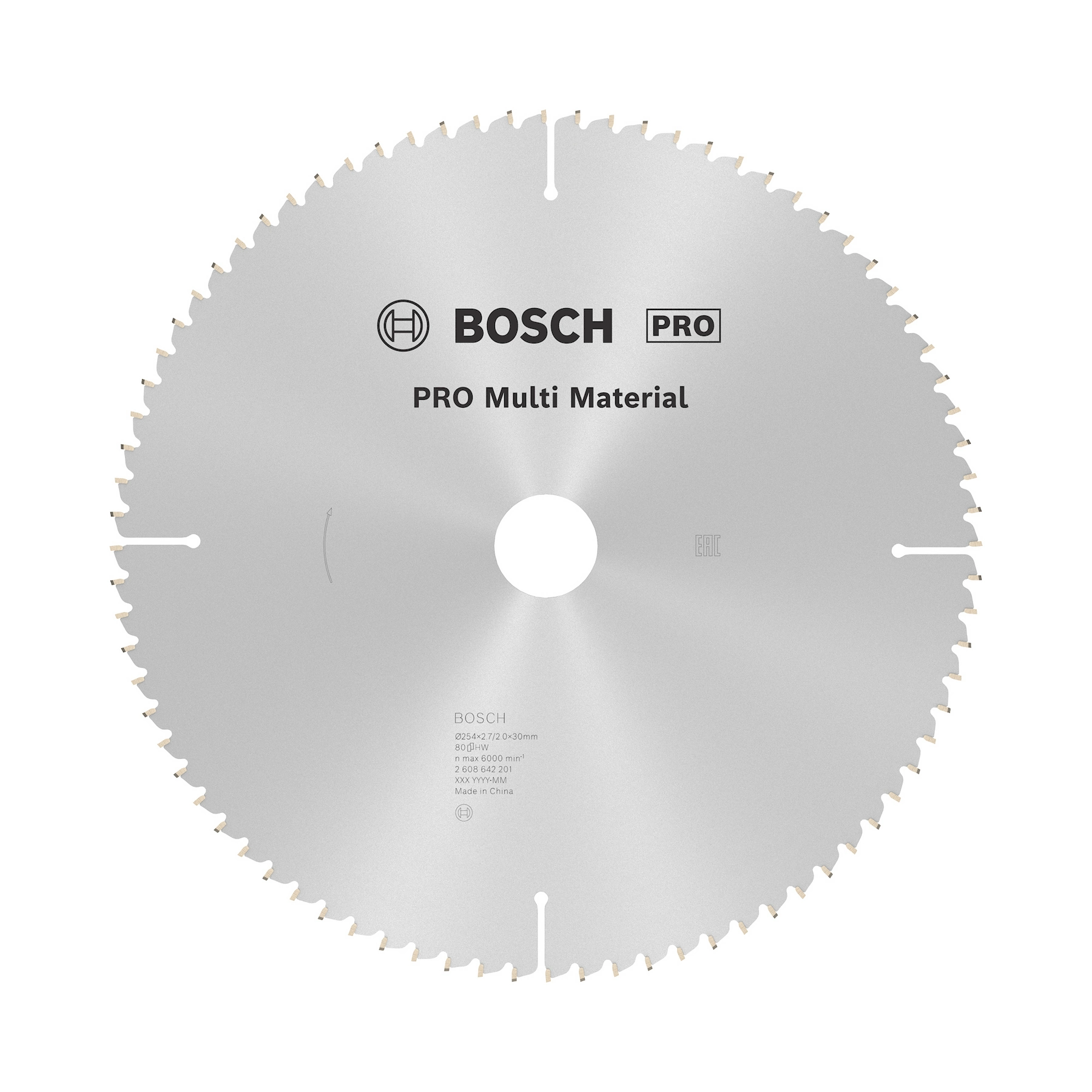 Disco de Serra Circular para Multimaterial 254x30mm 80 dentes Bosch