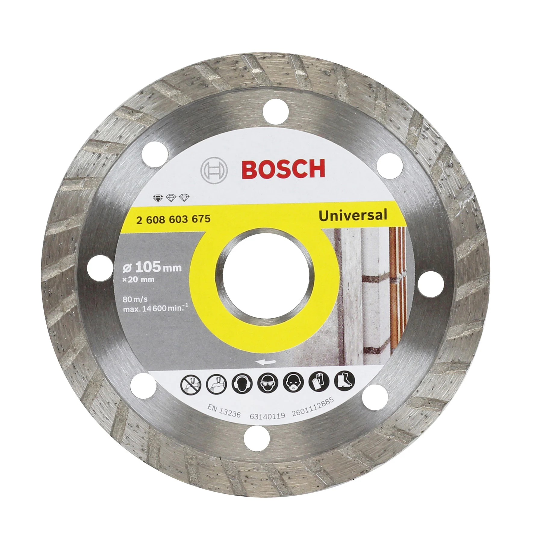 Disco de Corte Diamantado para Concreto 4" 105mm 1 unidade Standart for Universal Bosch