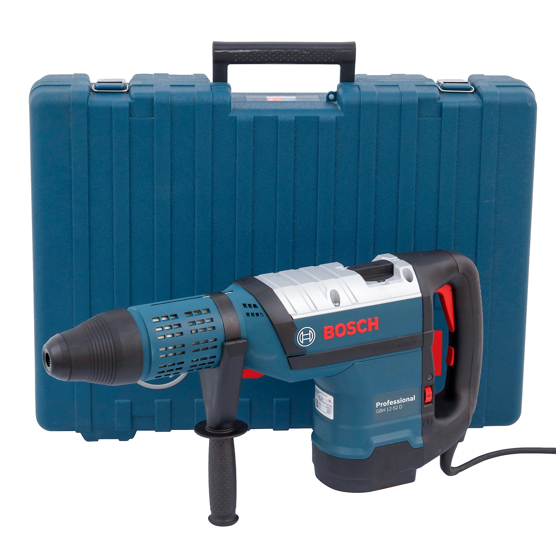 Martelo Perfurador Rompedor Bosch Heavy Duty com Maleta SDS Max 1700W 19J GBH 12-52 D 220V