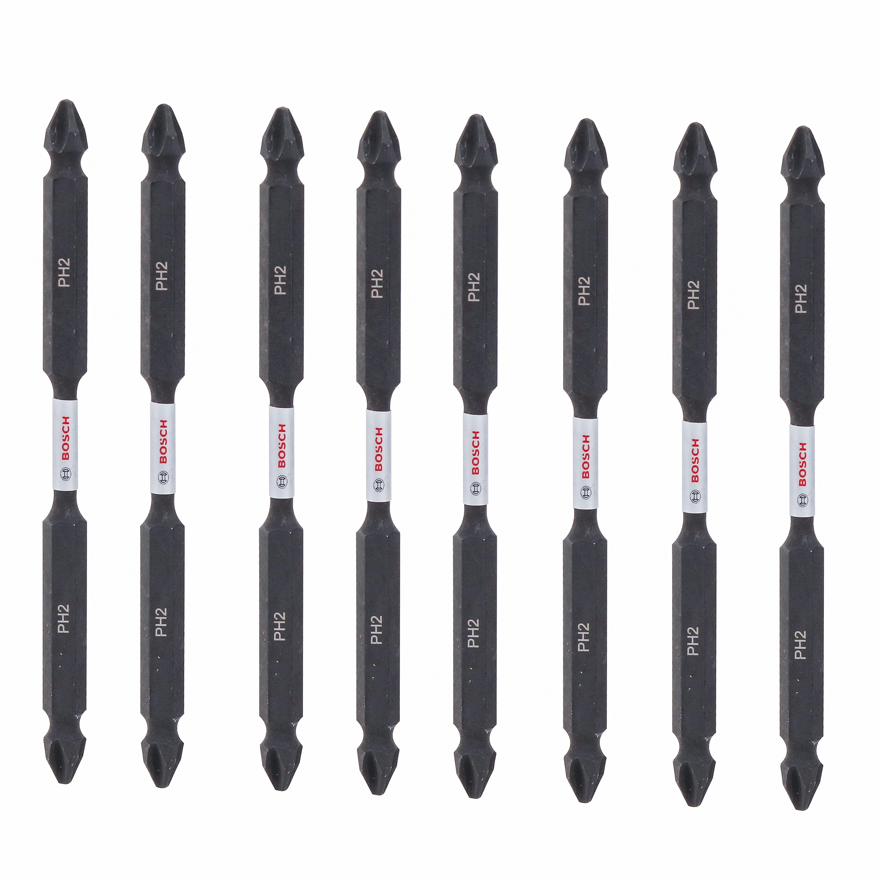 Jogo de Bits Phillips e Pozidriv Impact Control Ponta Dupla PH2-PZ2 110mm 8 Peças Bosch
