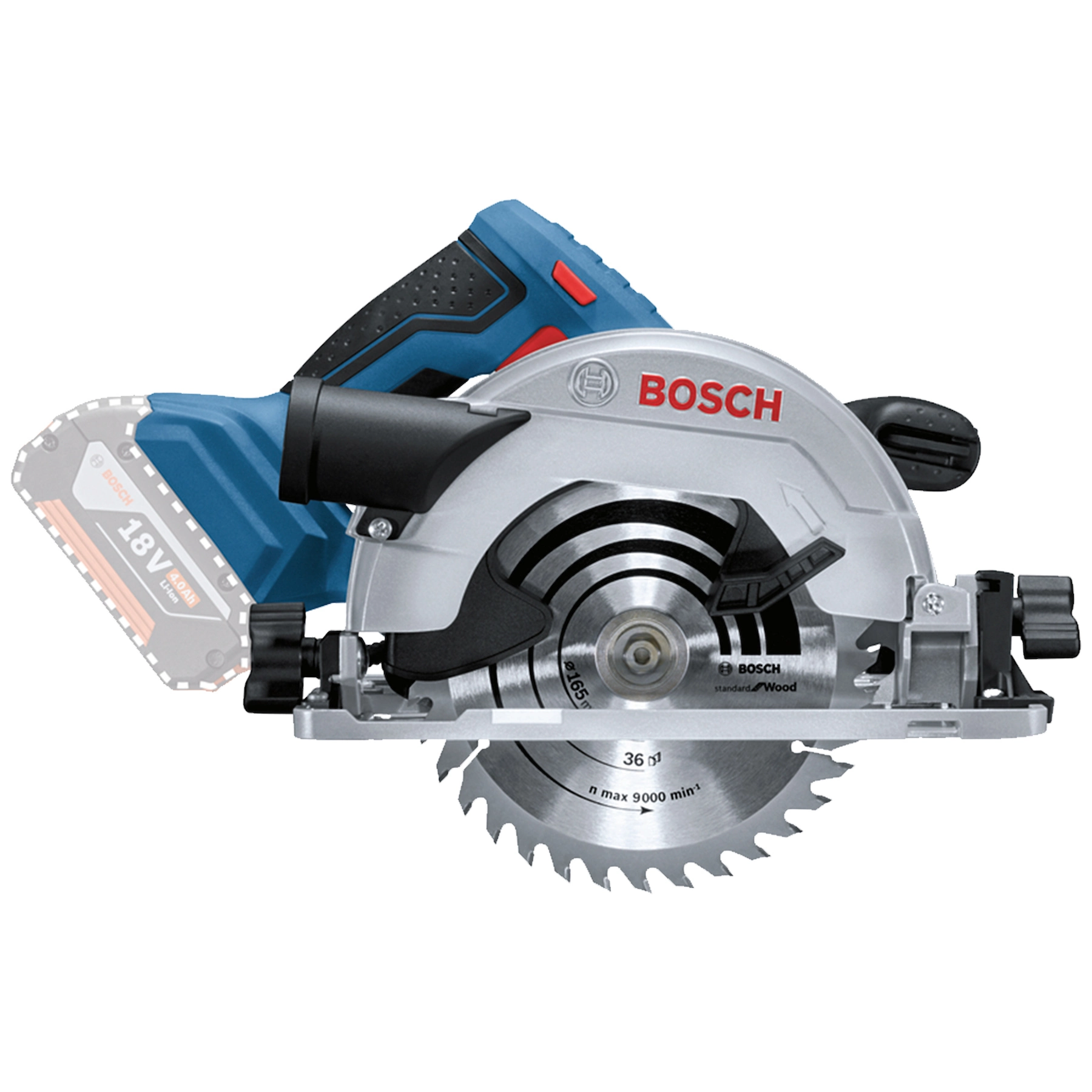 Serra Circular Bateria Bosch 18V GKS 18V-57 para Madeira