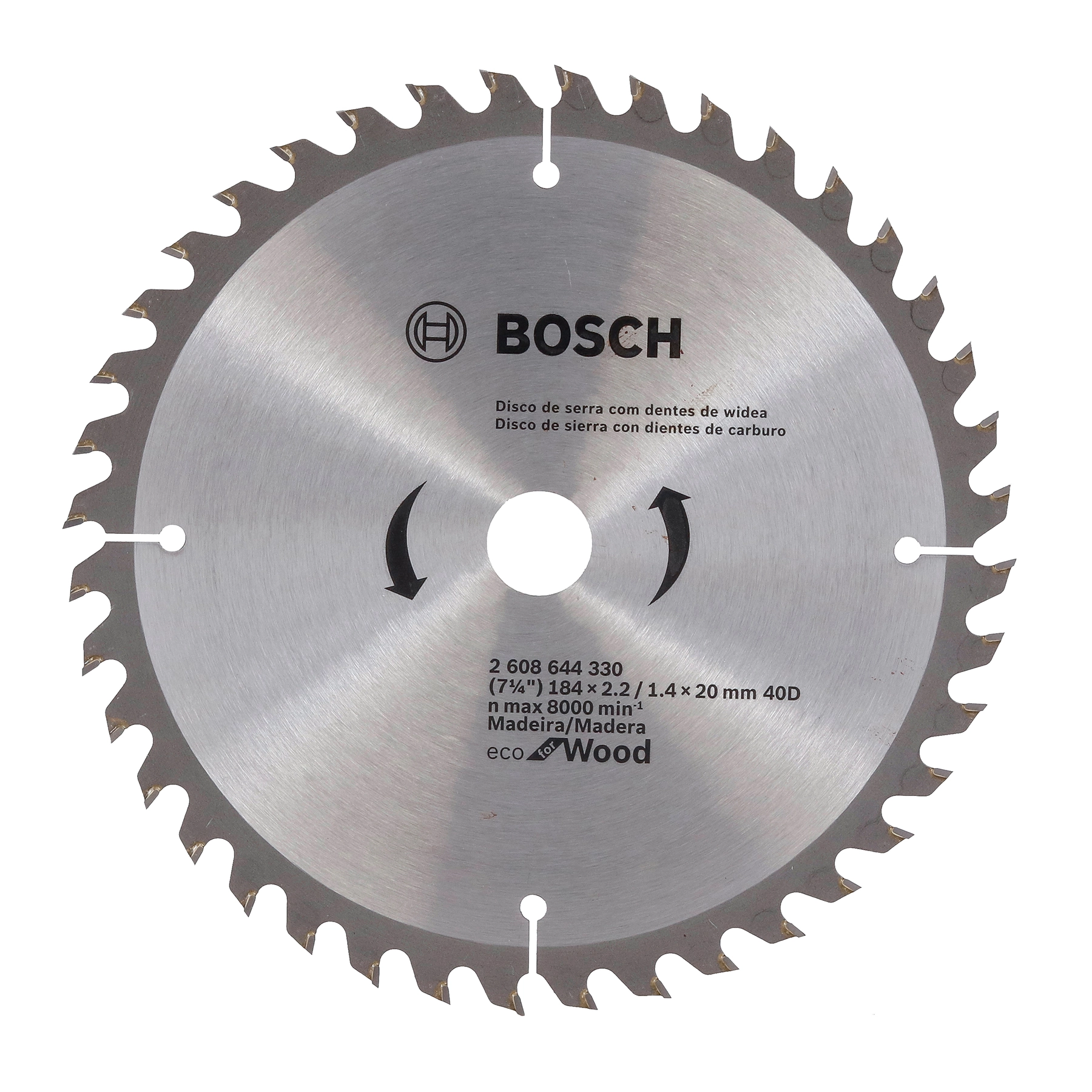 Disco Serra Circular para Madeira 184x20mm 40D Bosch