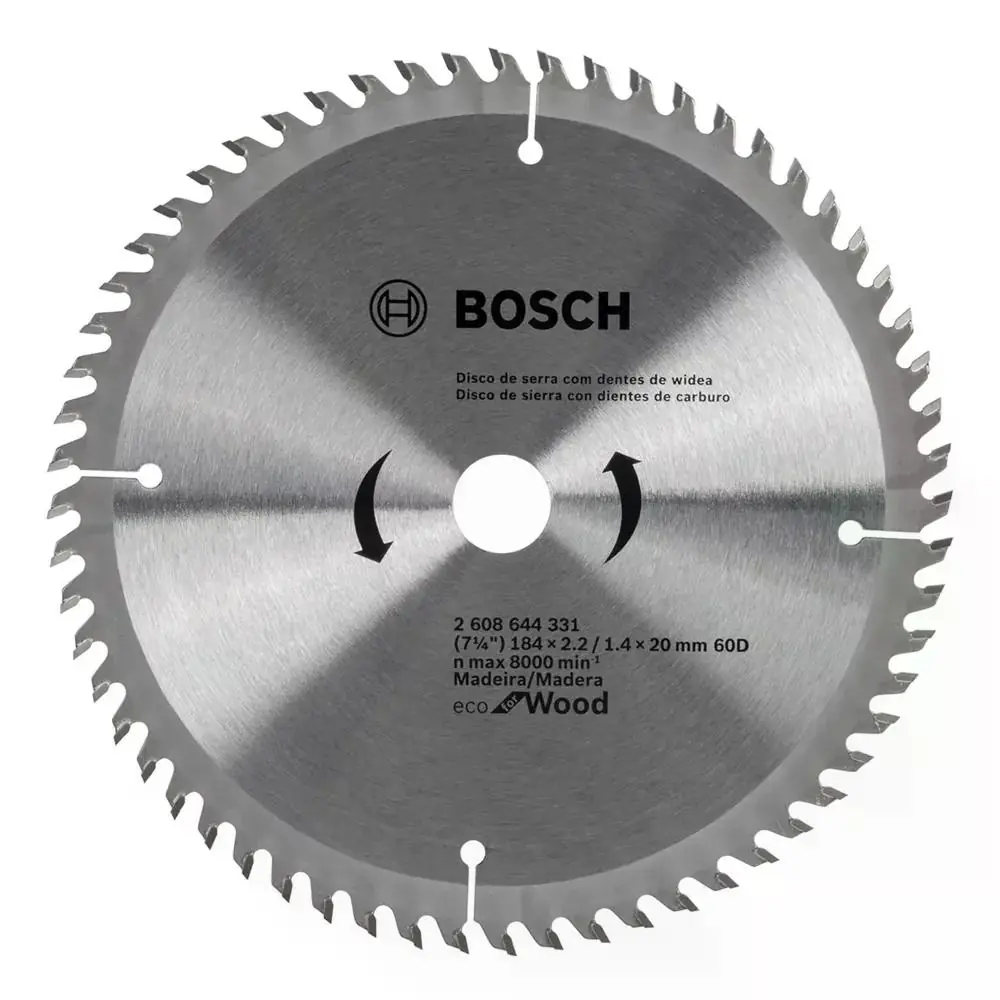 Disco De Serra Circular Bosch Eco D184 X 60t 60 Dentes