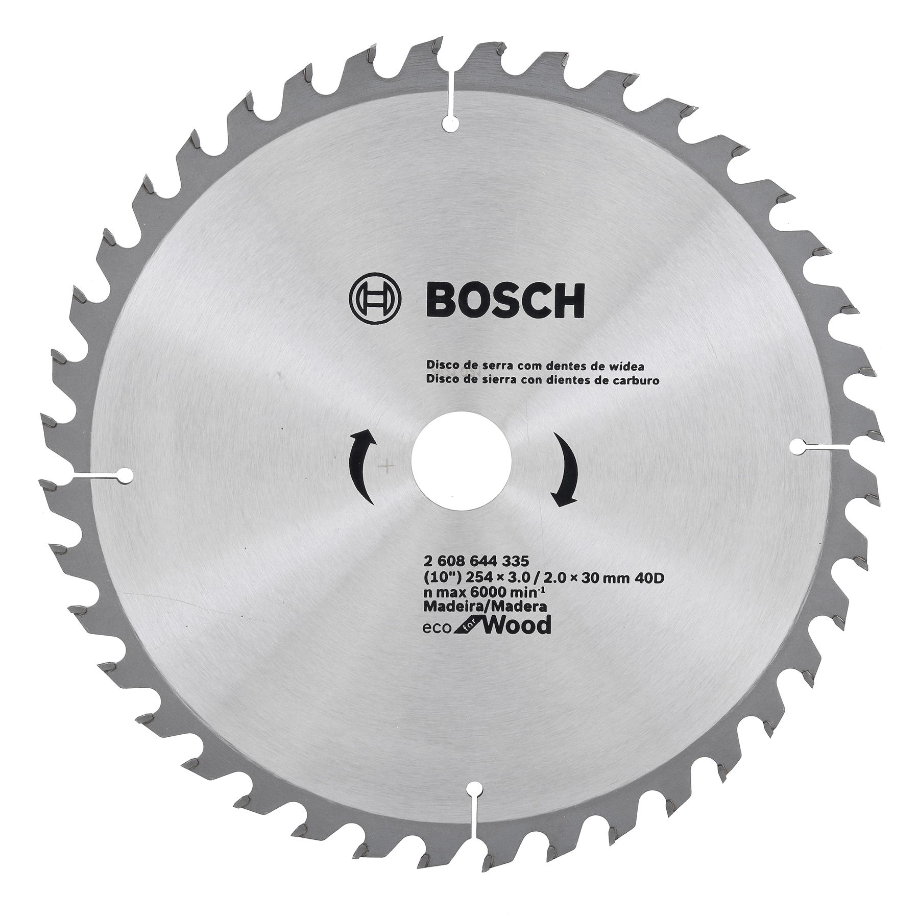 Disco de Serra Circular Eco D254X40T 40D Bosch