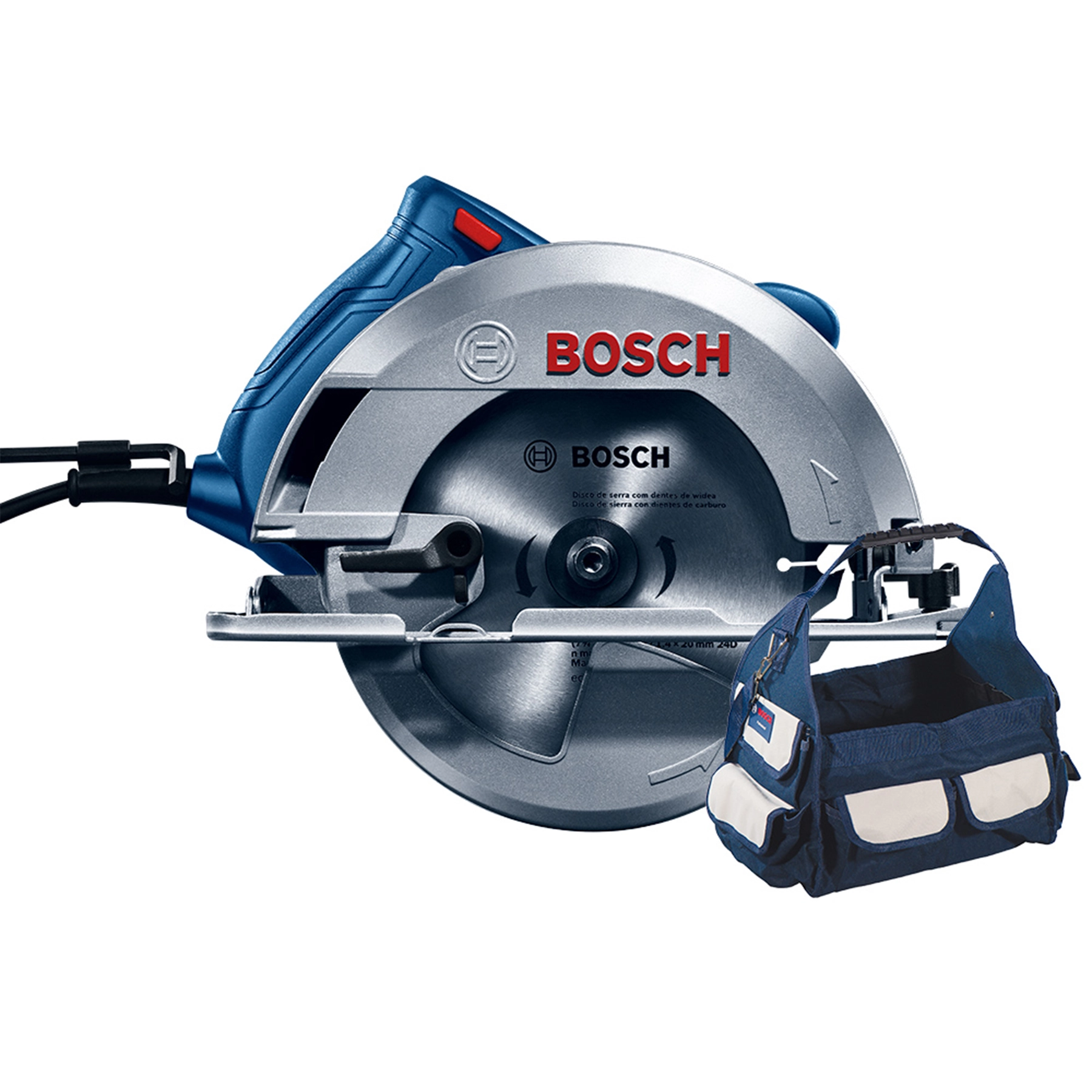 Serra Circular 1500w Gks 150 Azul com Bolsa - 127 V
