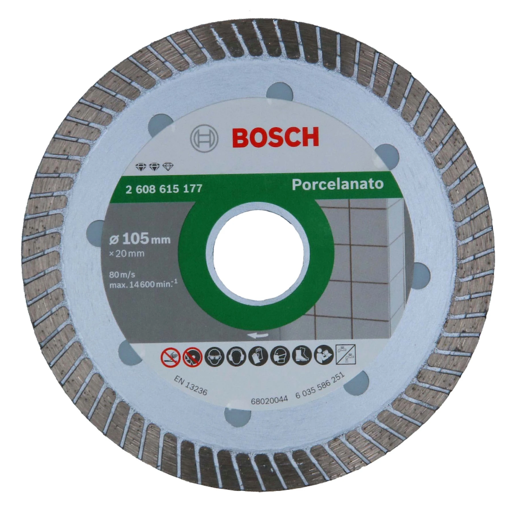 Disco de Corte Diamantado para Porcelanato e Cerâmica 4" 105mm 1 unidade Bosch
