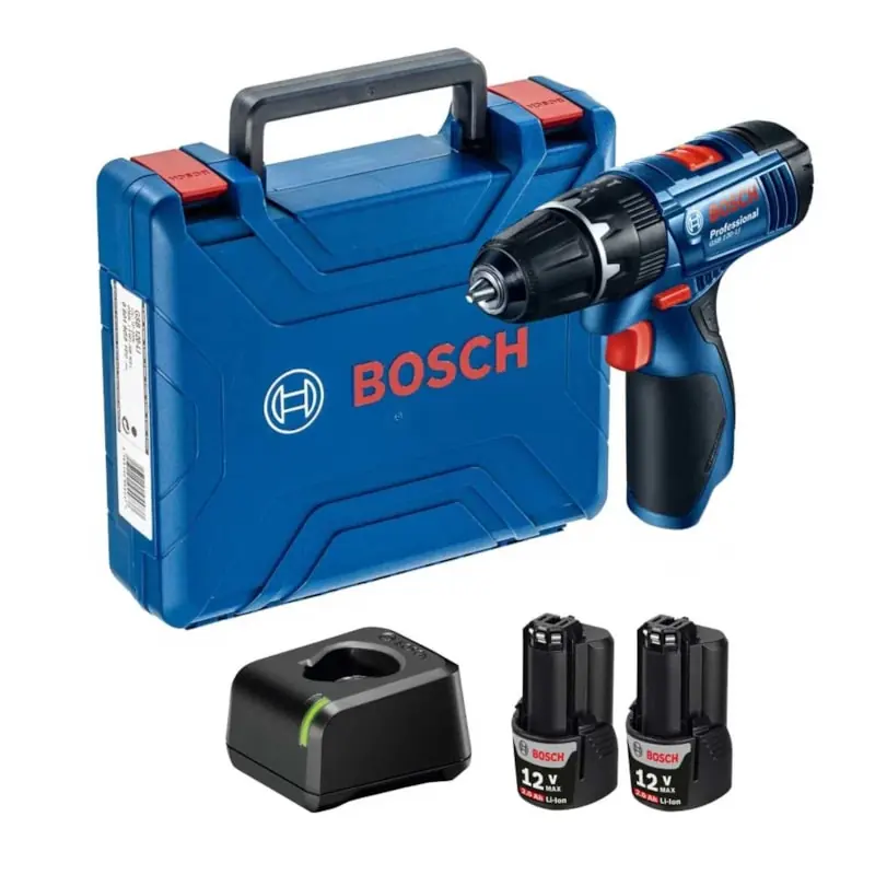 Parafusadeira E Furadeira De Impacto A Bateria + Maleta Gsb 120 Li Bosch 12v
