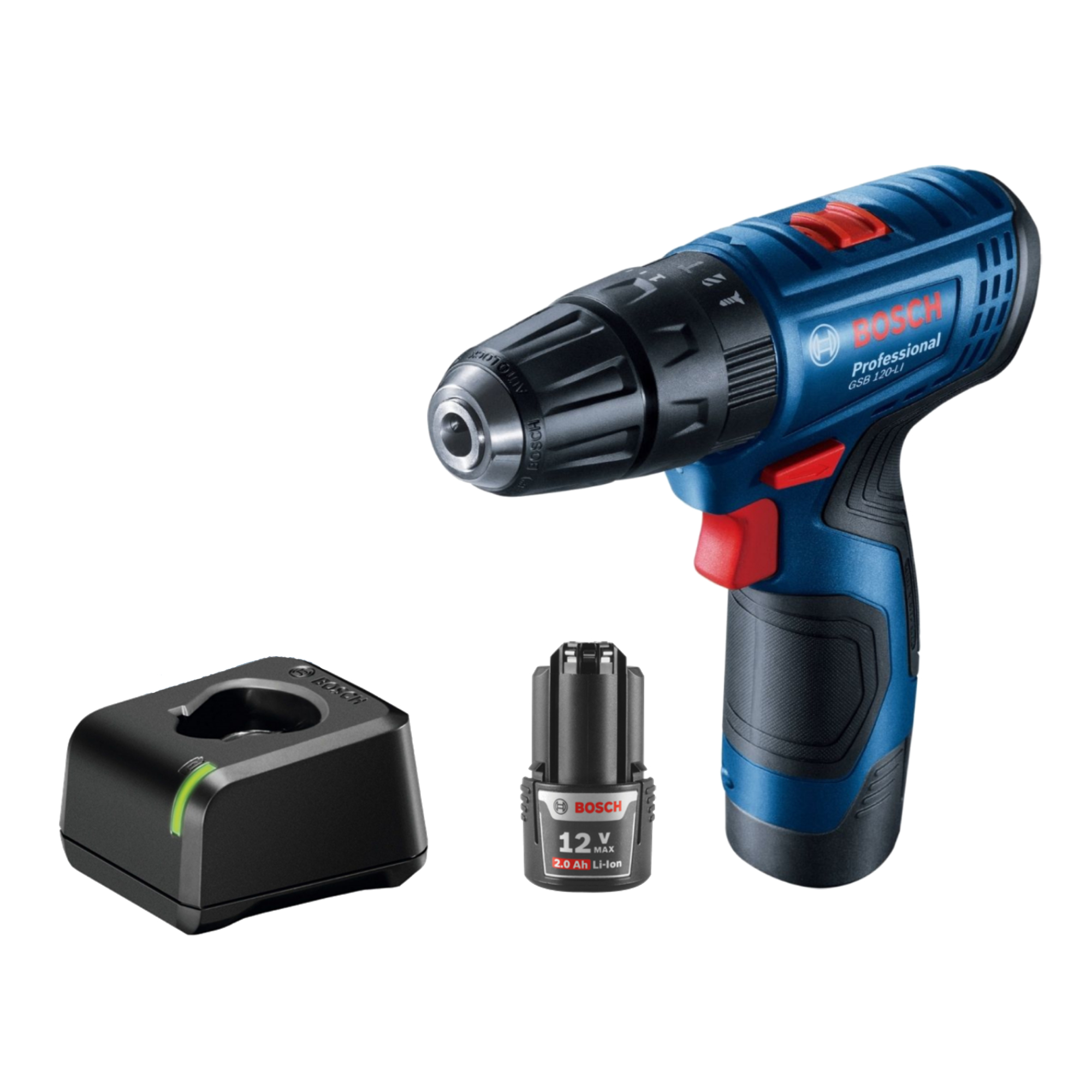 Furadeira e Parafusadeira de Impacto Bosch GSB 120-LI a Bateria 12V 3/8" com Bateria