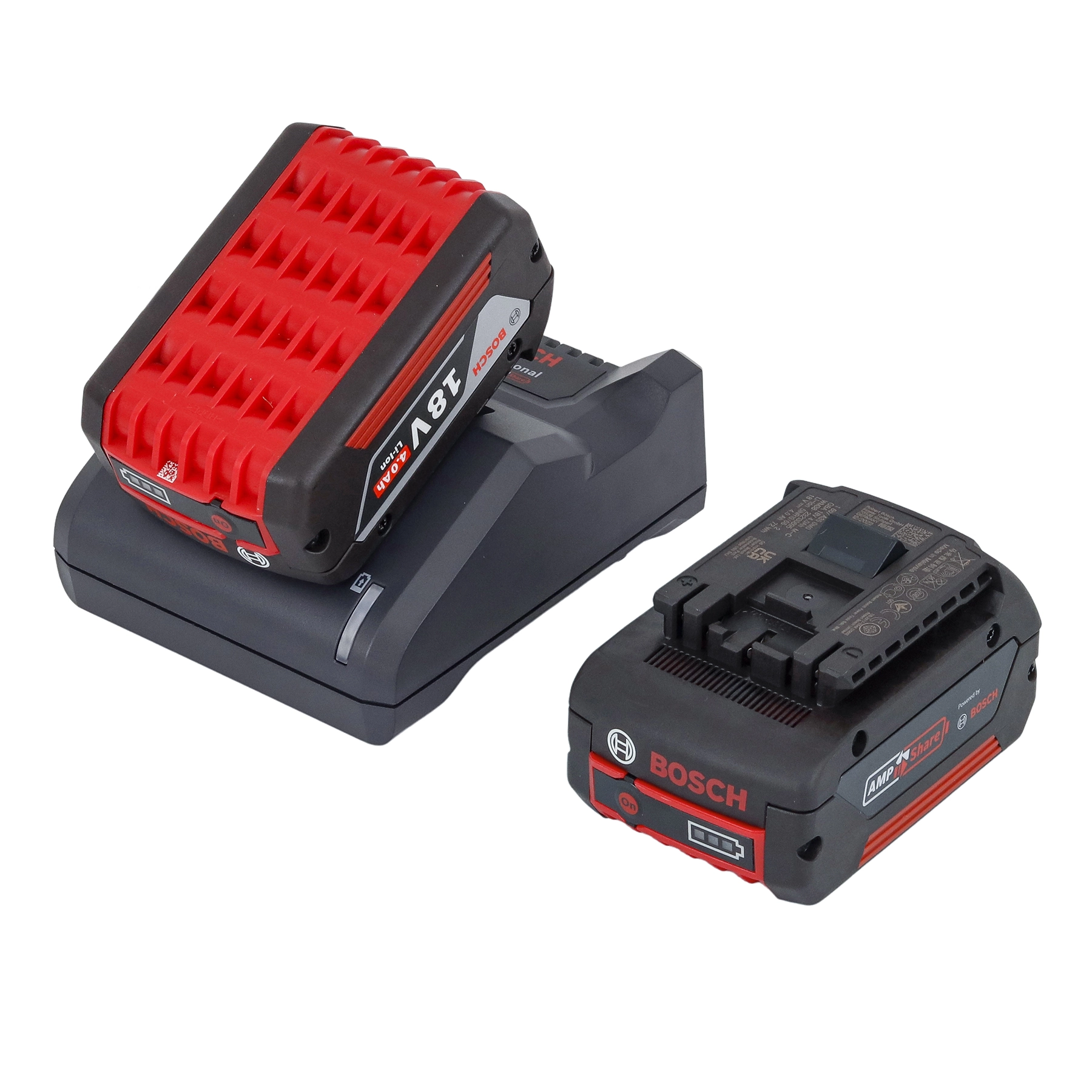 Kit 2 Baterias e 1 Carregador Bosch GBA 18V e GAL 18V 4Ah LI-ION