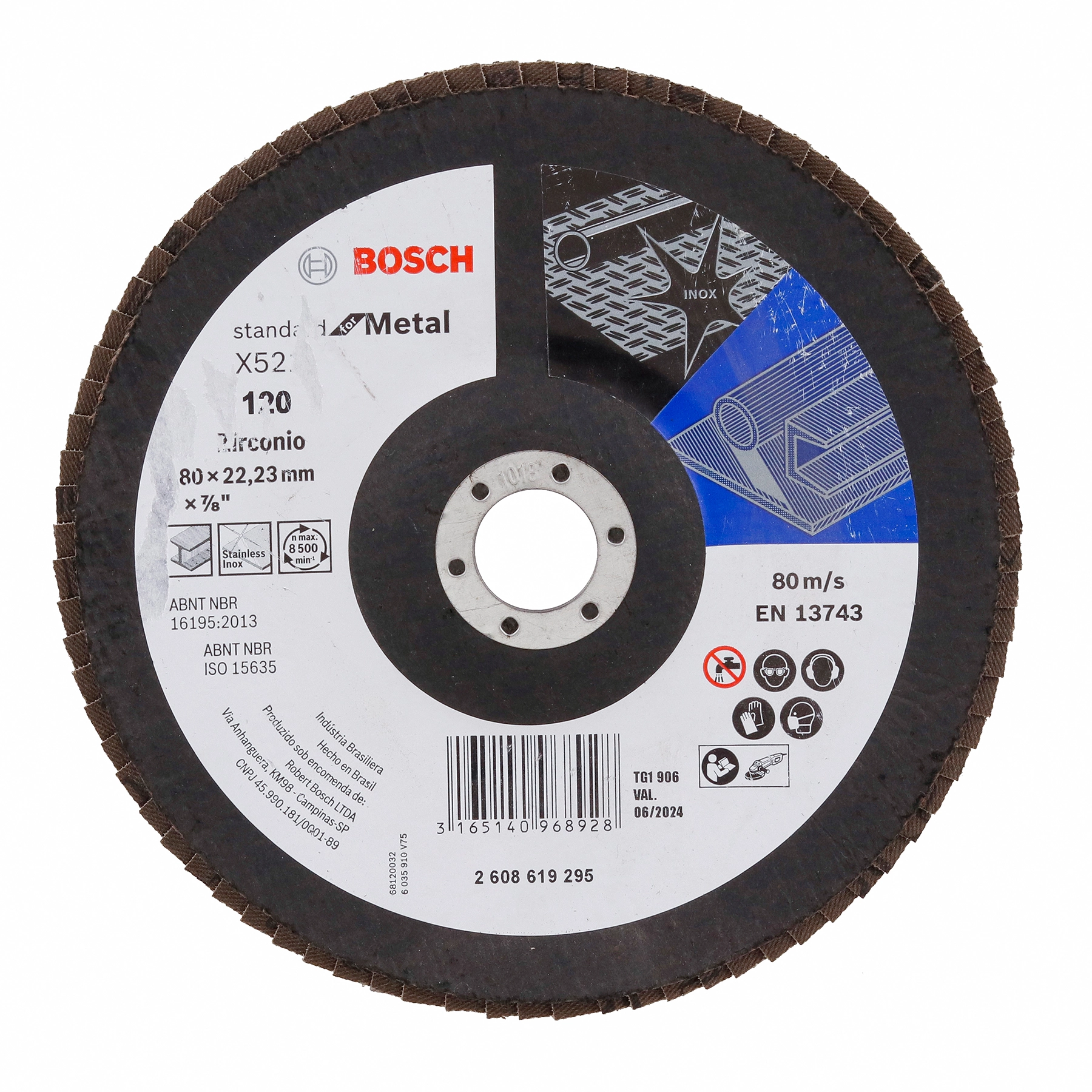 Disco Flap 7 para Metal Grão 120 Bosch