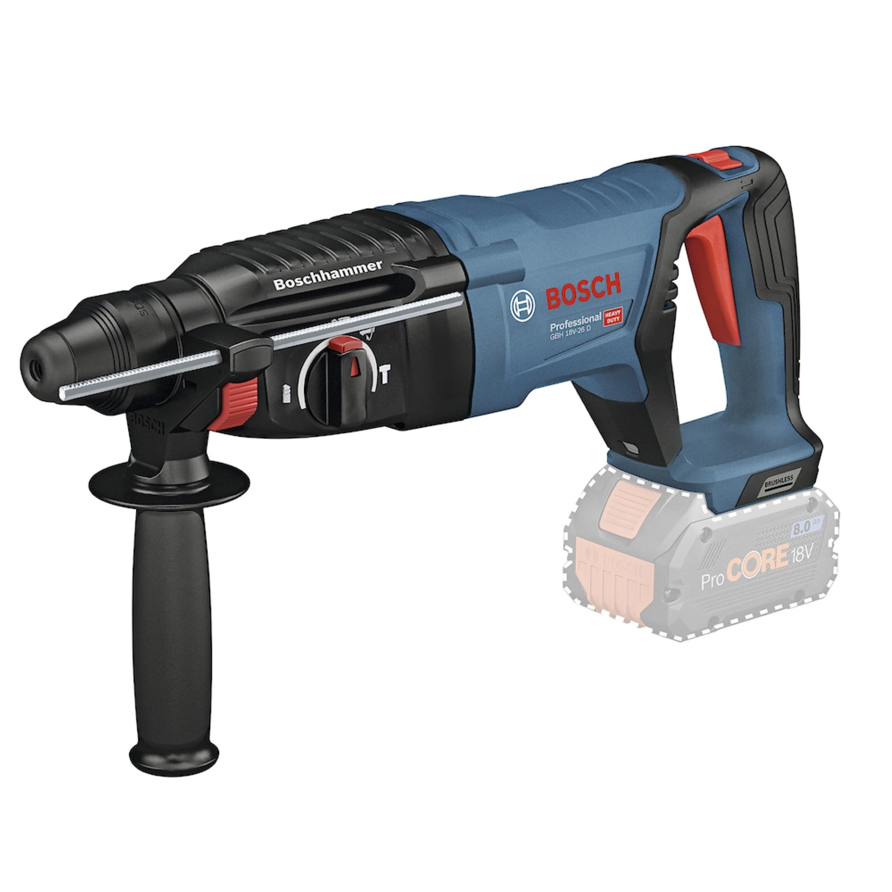 Martelete Rompedor Bosch GBH 18V-26D SDS Plus 2,5J a Bateria 18V
