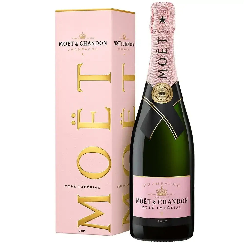 Champagne Moët &amp; Chandon Rosé Impérial com cartucho
