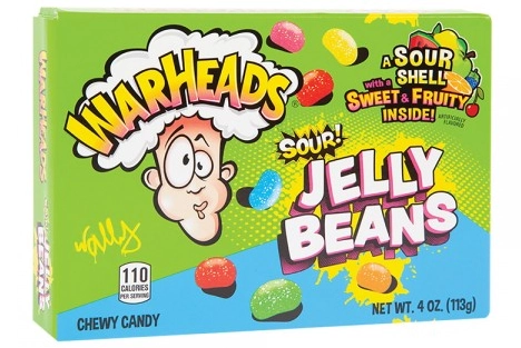 Warheads Sour Jelly Beans 113g By American Goodies Usa Import
