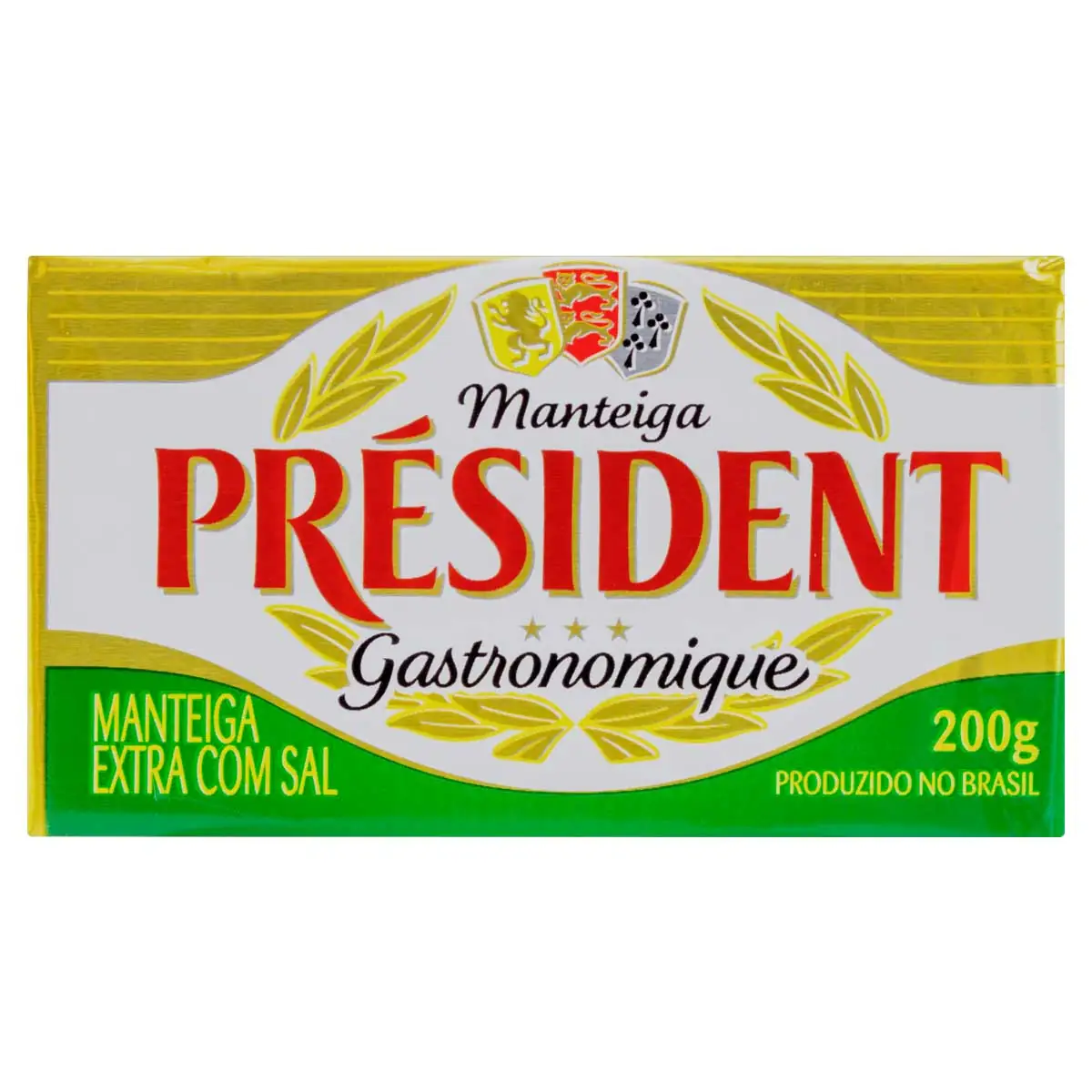 Manteiga Francesa com Sal PRÉSIDENT Tablete 200g