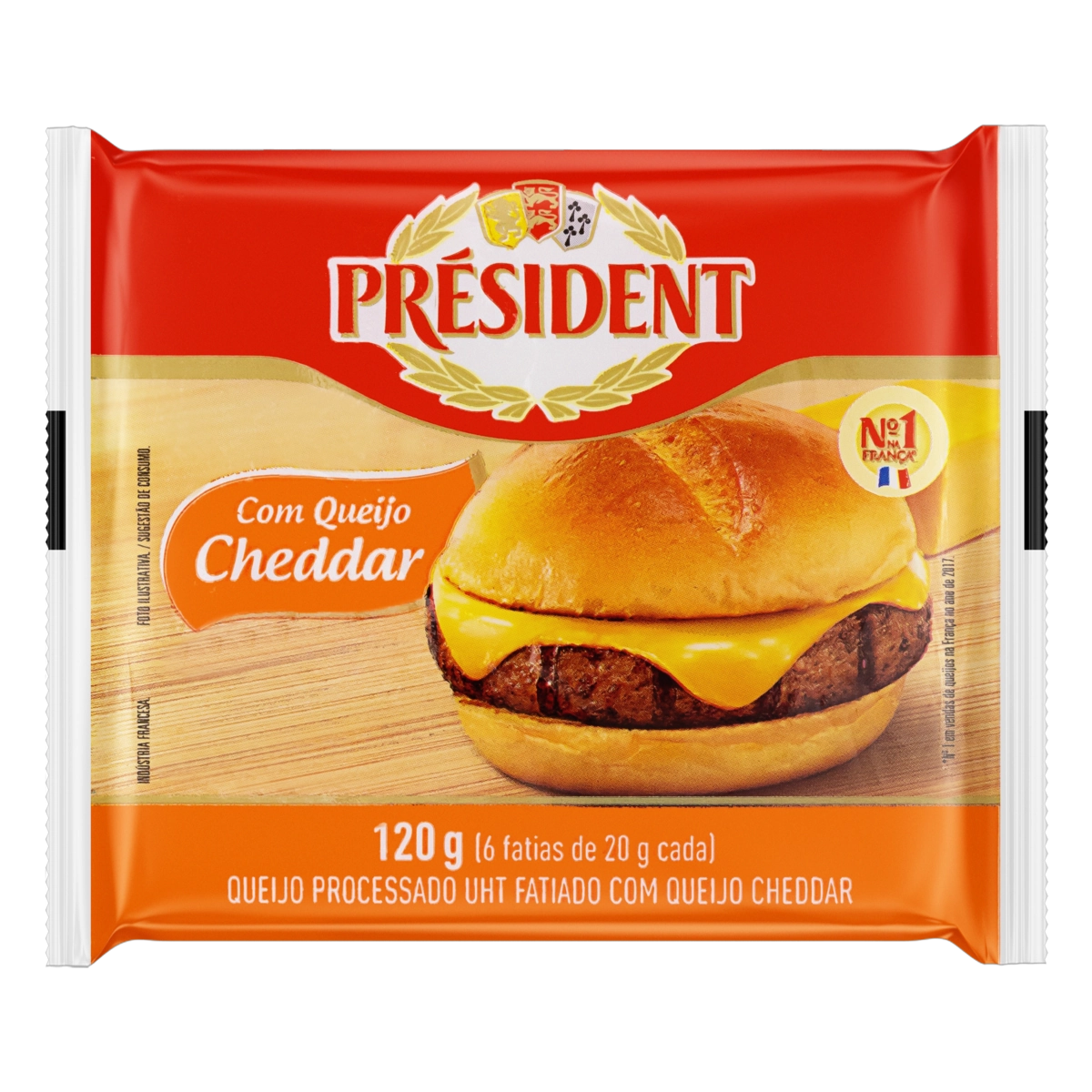 Queijo Processado Uht Cheddar Président 120g