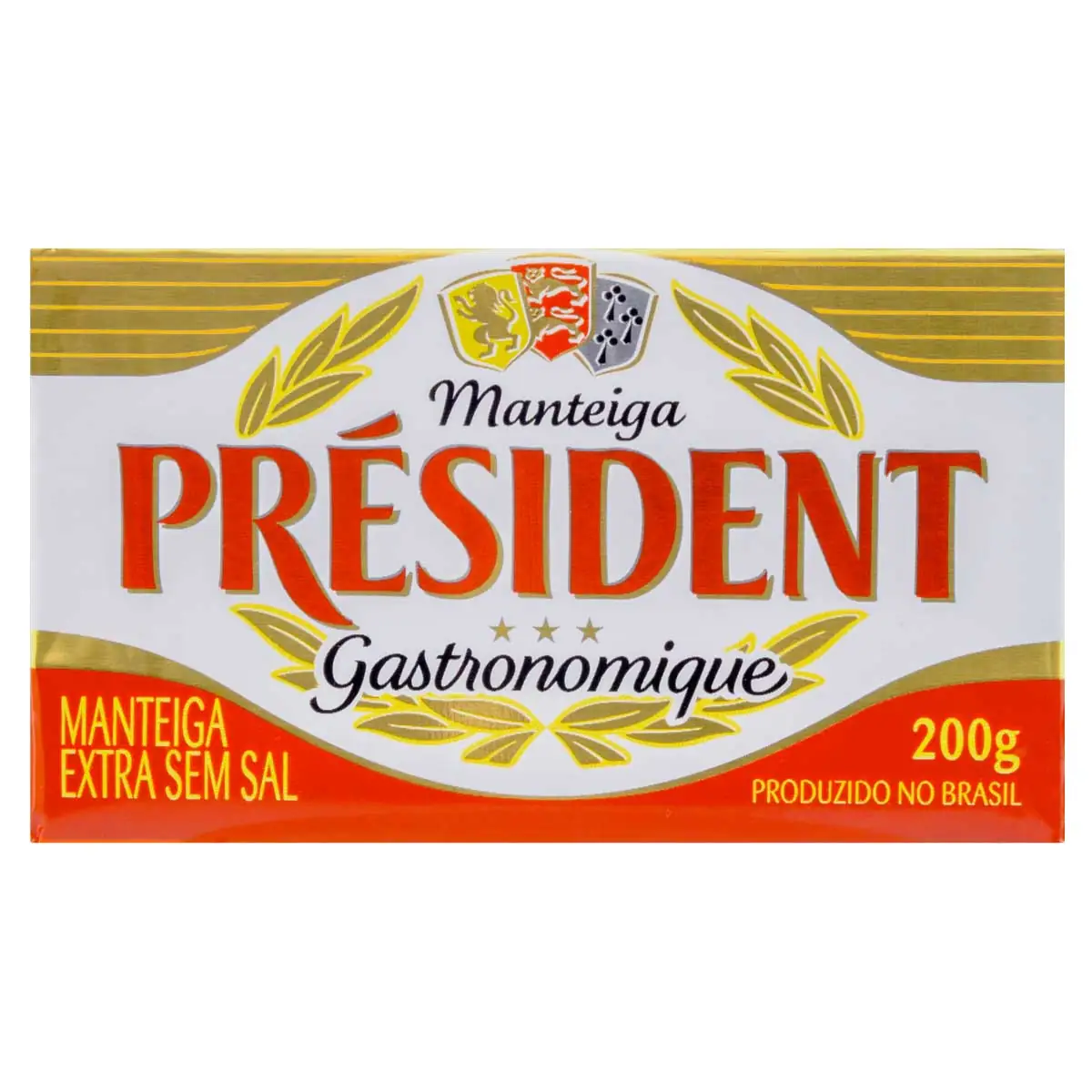 Manteiga Extra sem Sal PRÉSIDENT Tablete 200g